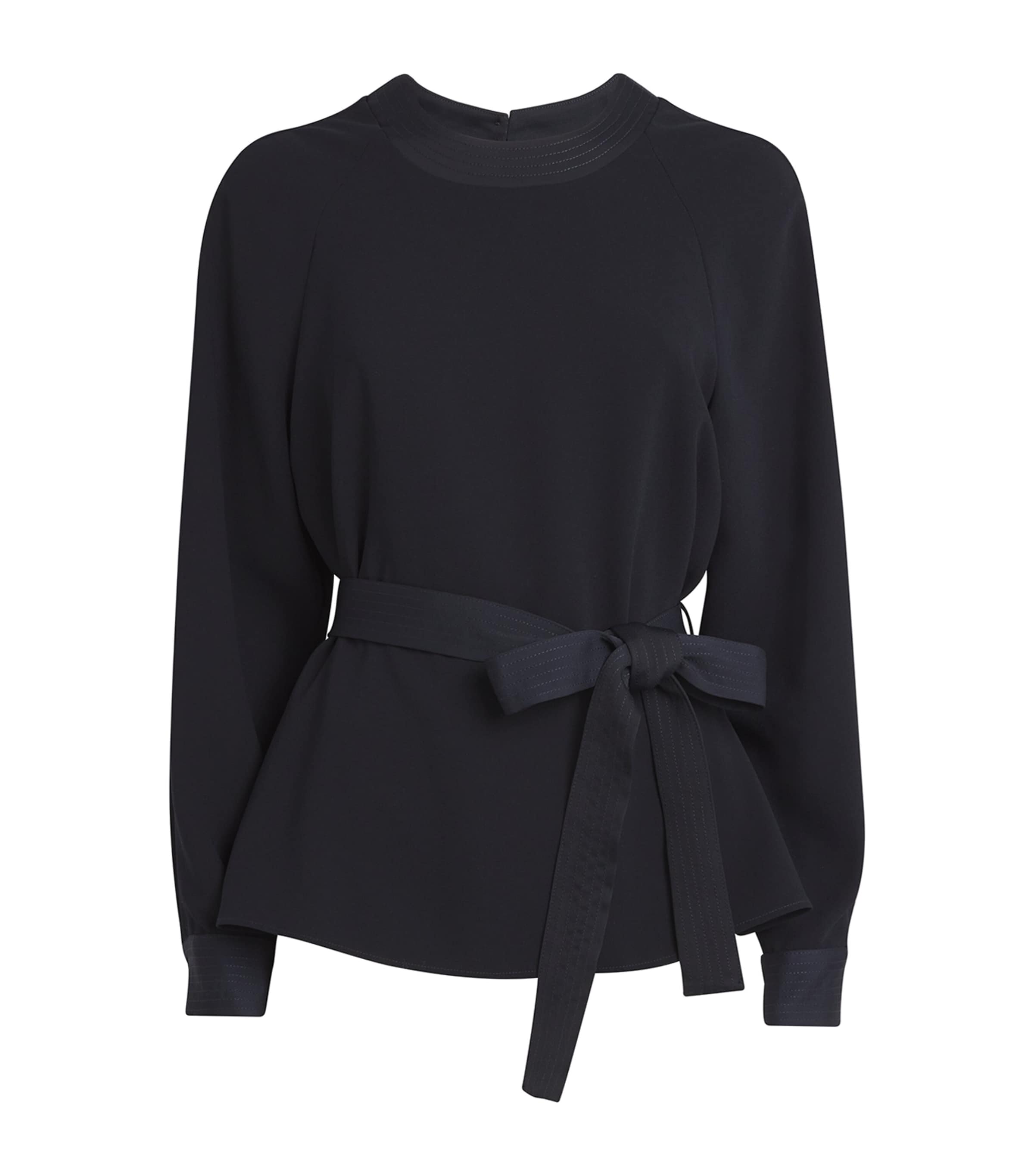 Claudie Pierlot Belted Blouse In Blue