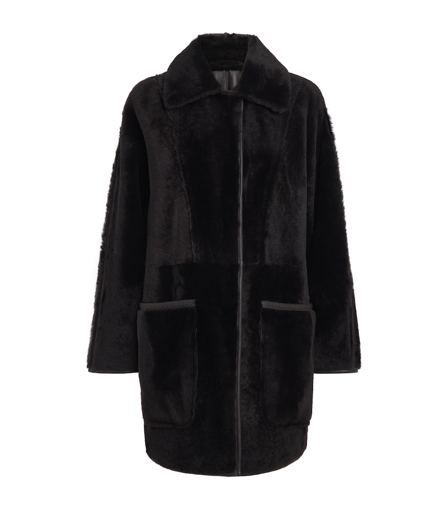 Ram Shearling Reversible Coat DARK BROWN Image 1