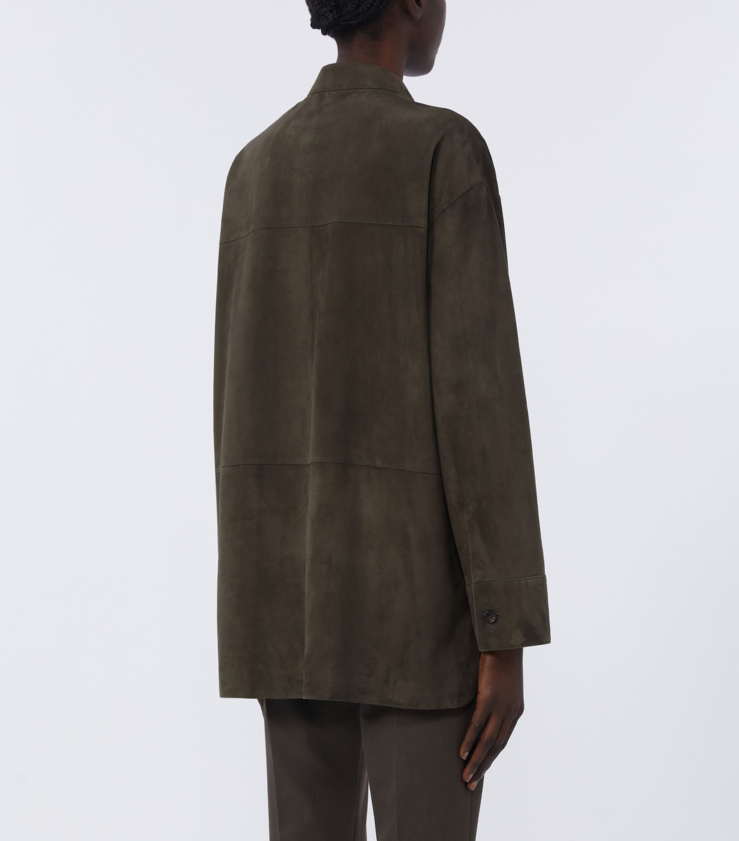 Suede Overshirt GREEN Image 4