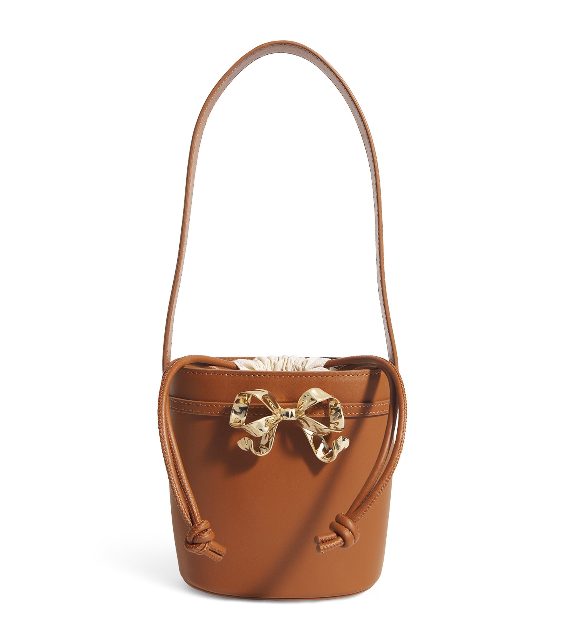 Self-Portrait Leather Bow Bucket Bag | Women Bags | Bucket Bags | Shoulder Bags | Designers | Self Portrait