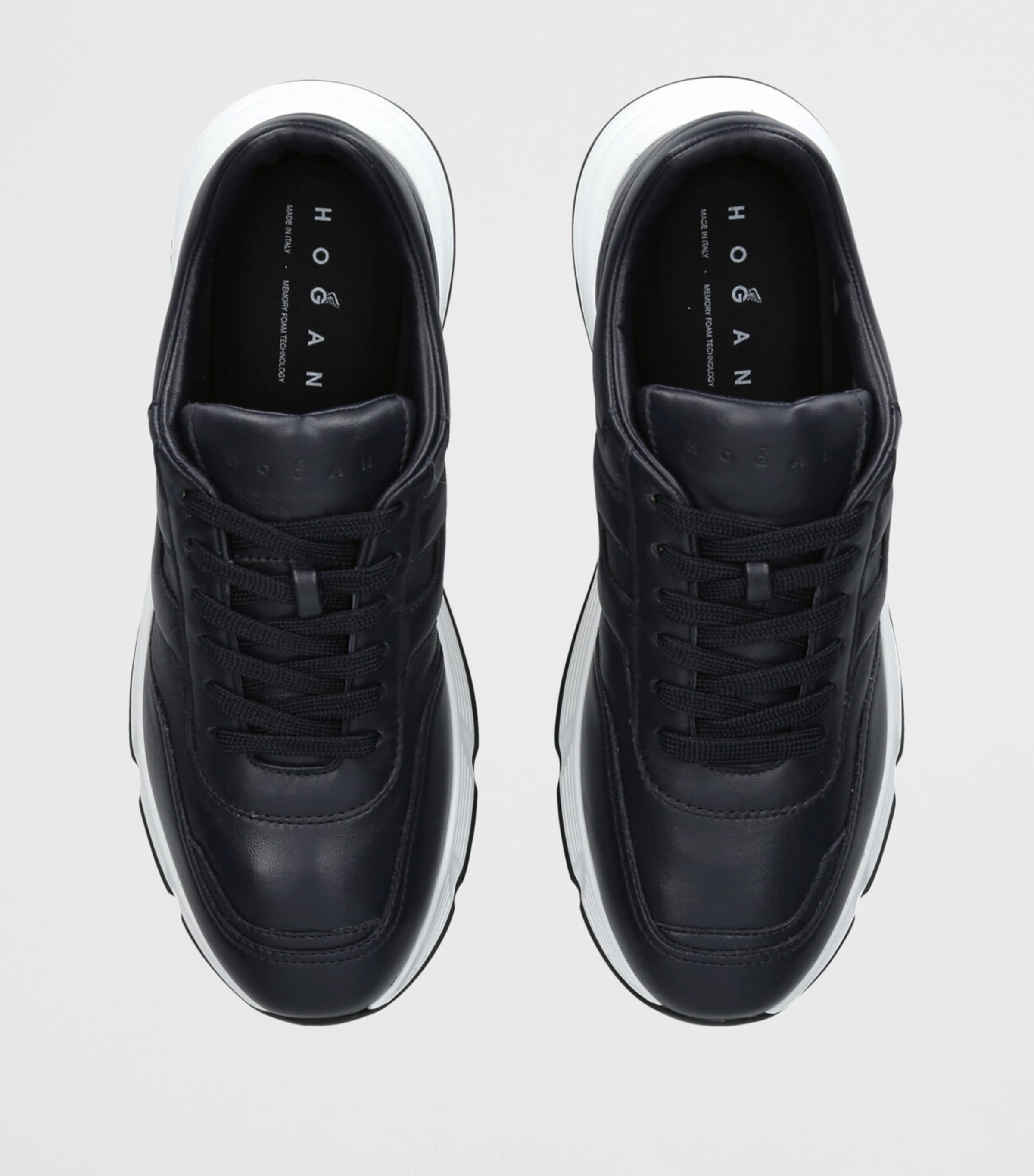 Leather Hyperlight Sneakers BLK/WHITE Image 4