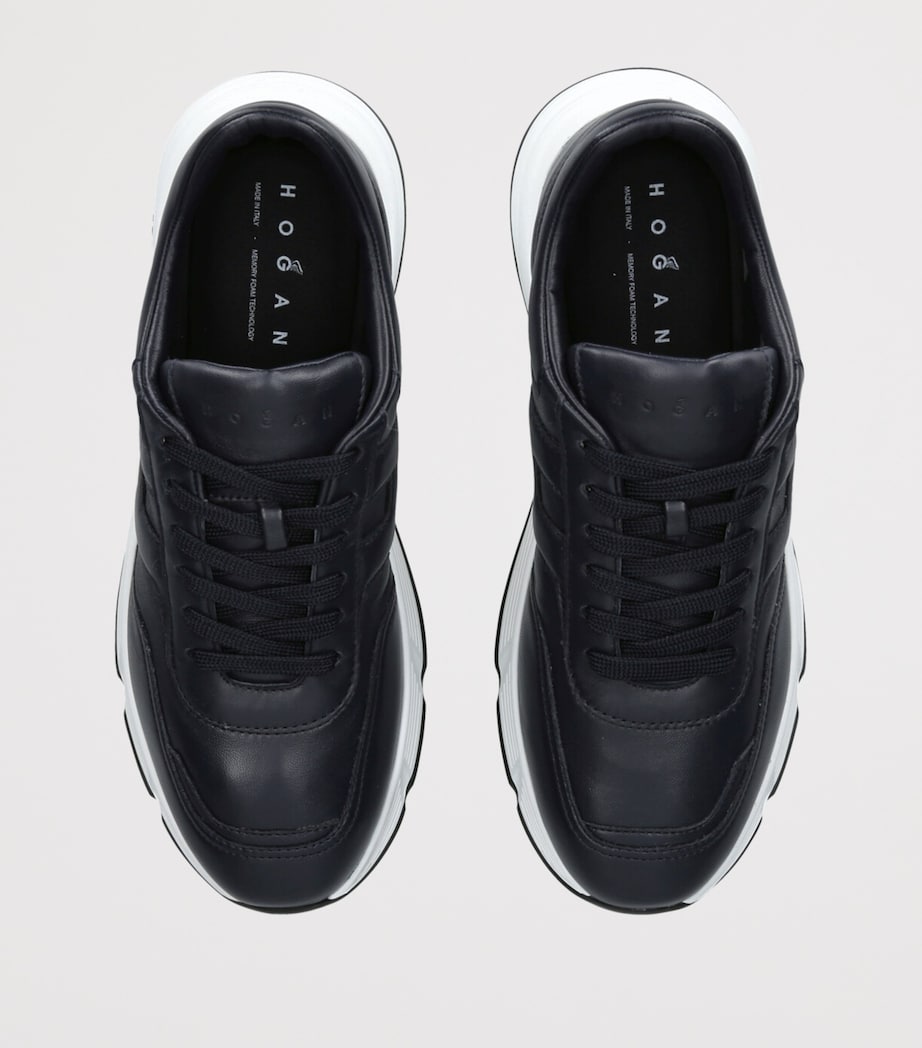 Leather Hyperlight Sneakers BLK/WHITE Image 4