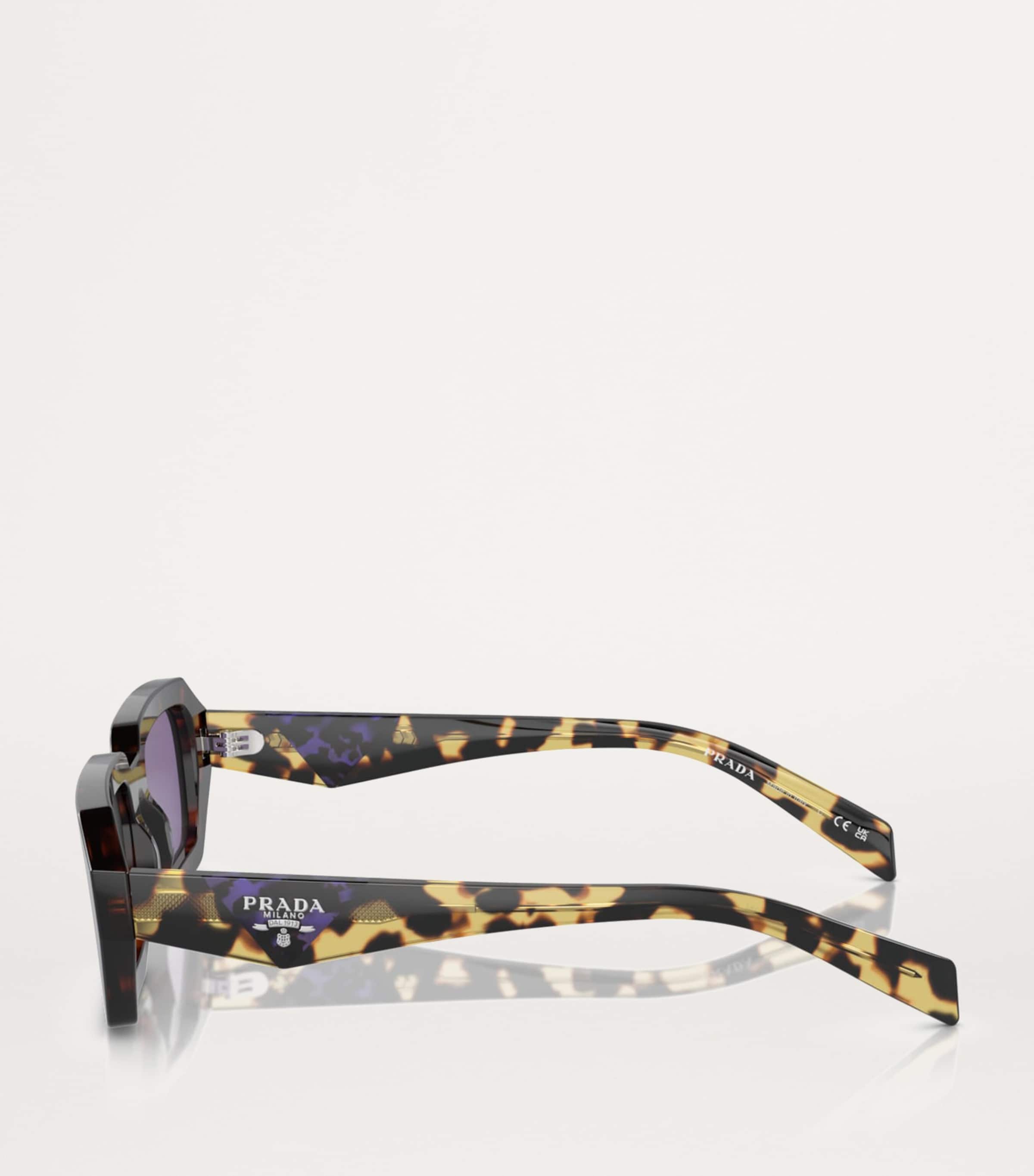 Prada Acetate Rectangular Sunglasses Image 3