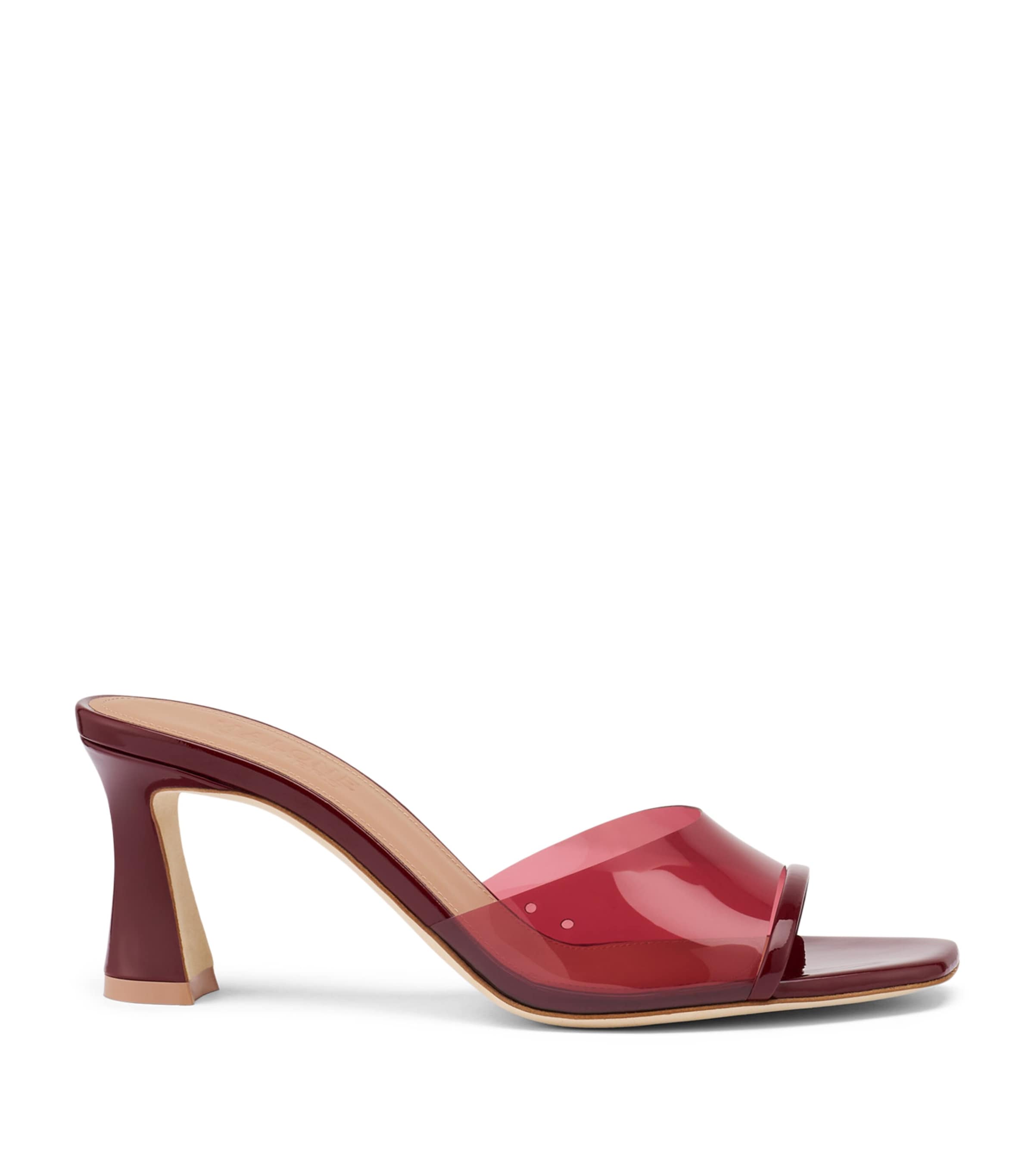 Malone Souliers Patent Leather Roxanne Heeled Mules 70 Rosewood Image 1