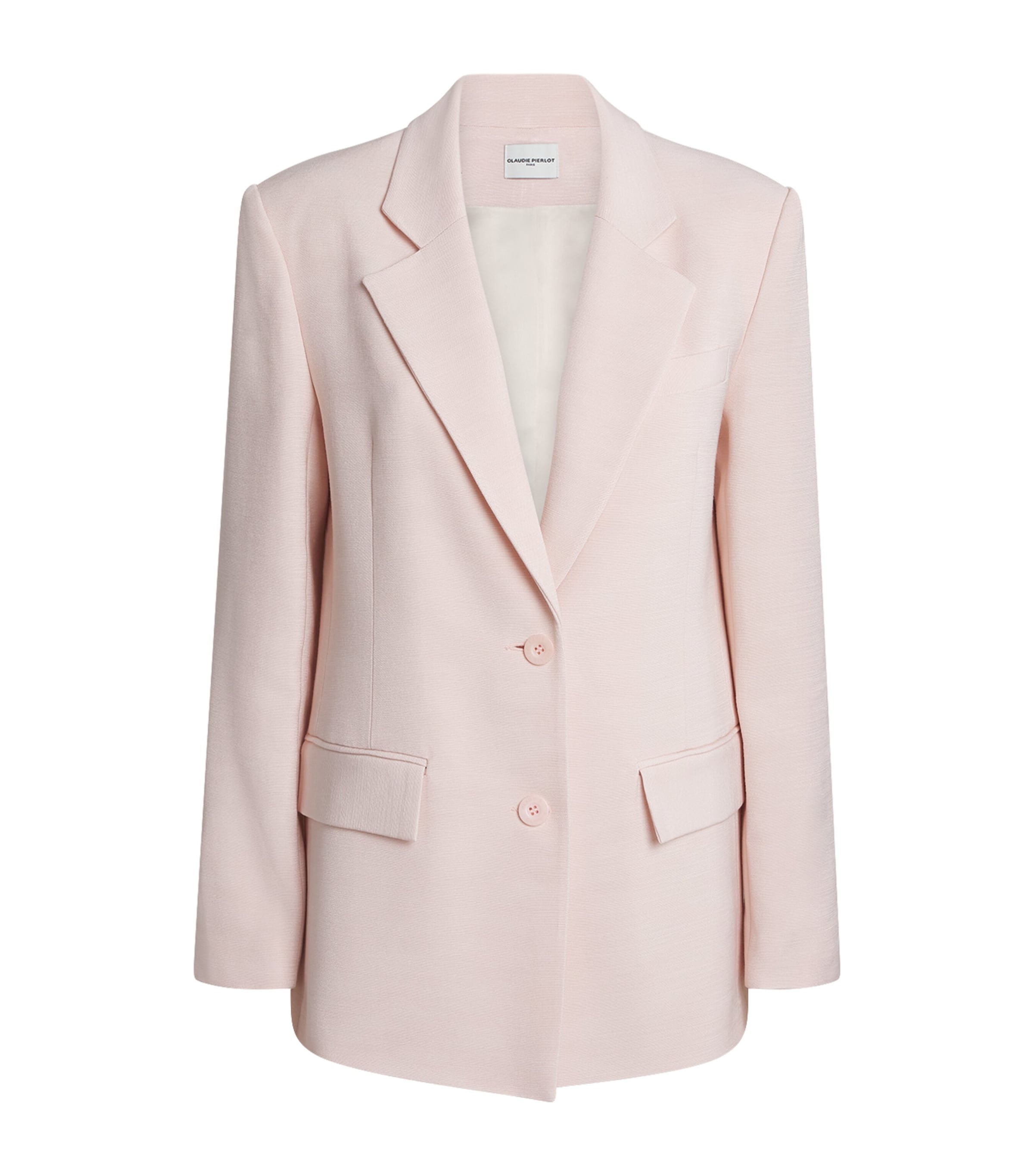 Claudie Pierlot Womens Single-Breasted Blazer Pale Pink Image 1