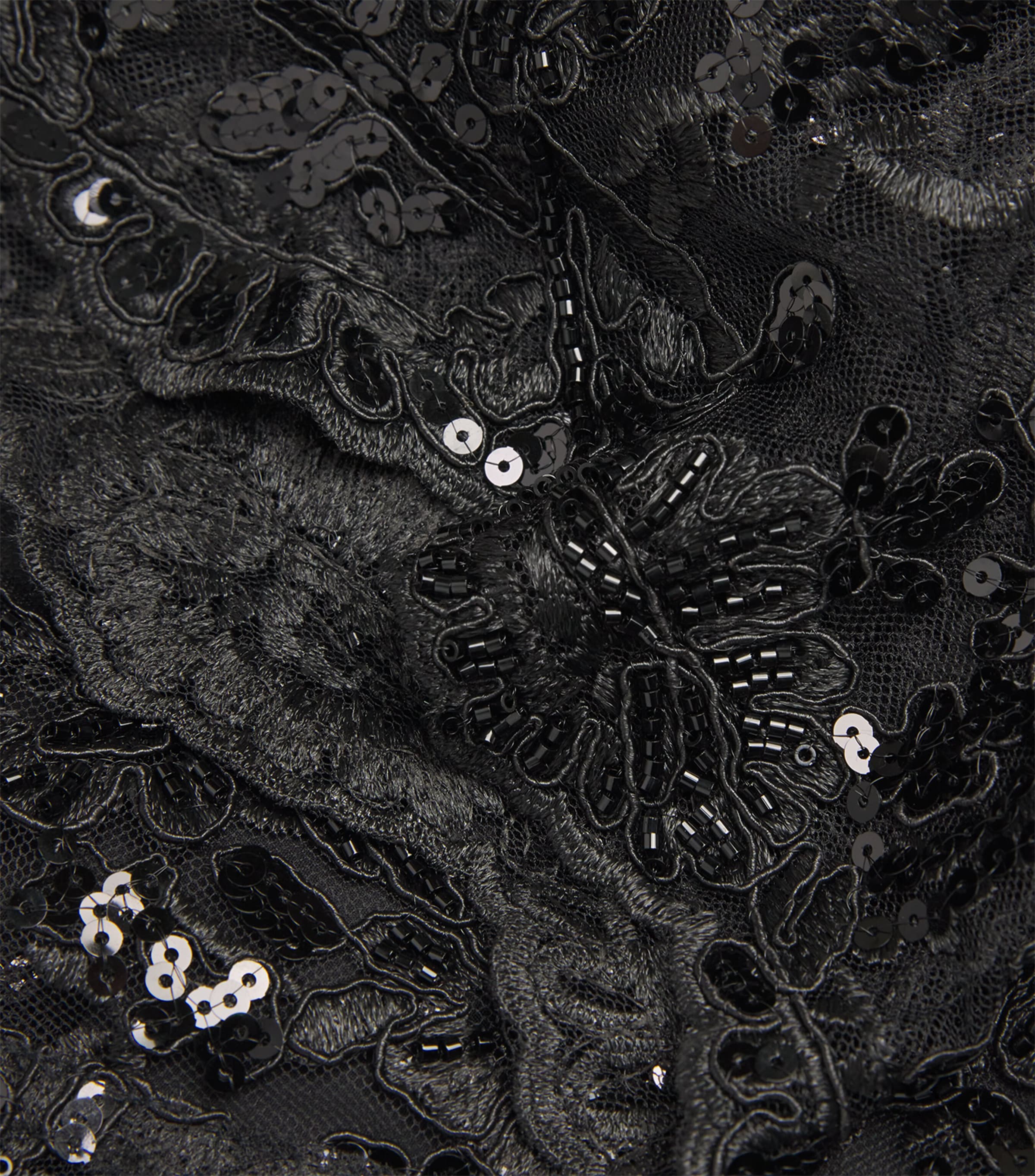 Sequin-Lace Georgie Jumpsuit A001 BLACK Image 5