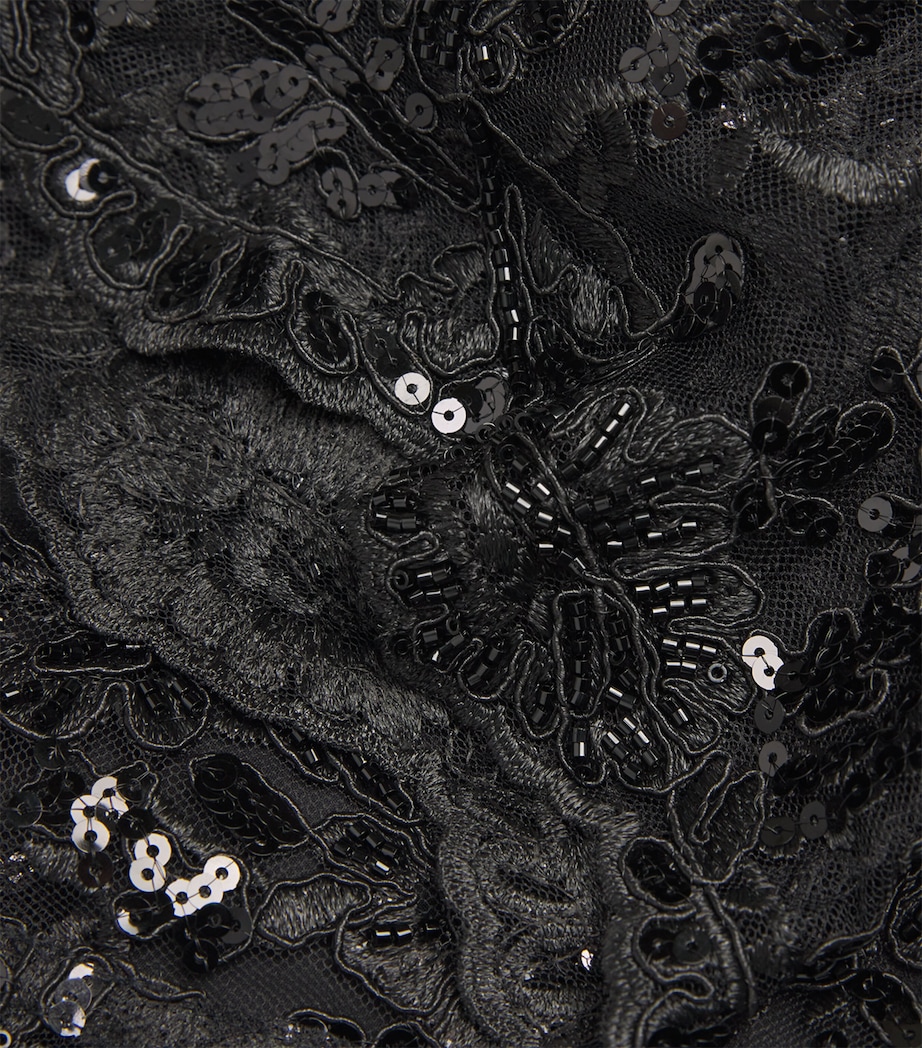 Sequin-Lace Georgie Jumpsuit A001 BLACK Image 5