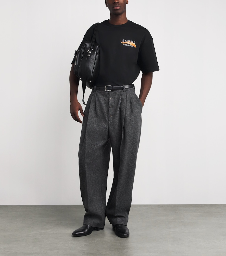 Cotton Hollywood Horse T-Shirt BLACK Image 2