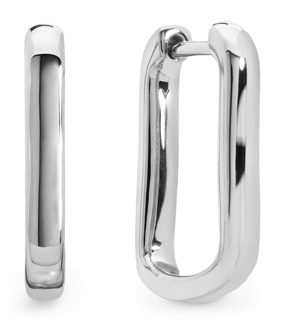 Monica Vinader Sterling Silver Mini Alta Huggie Earrings Sterling Silver Image 1