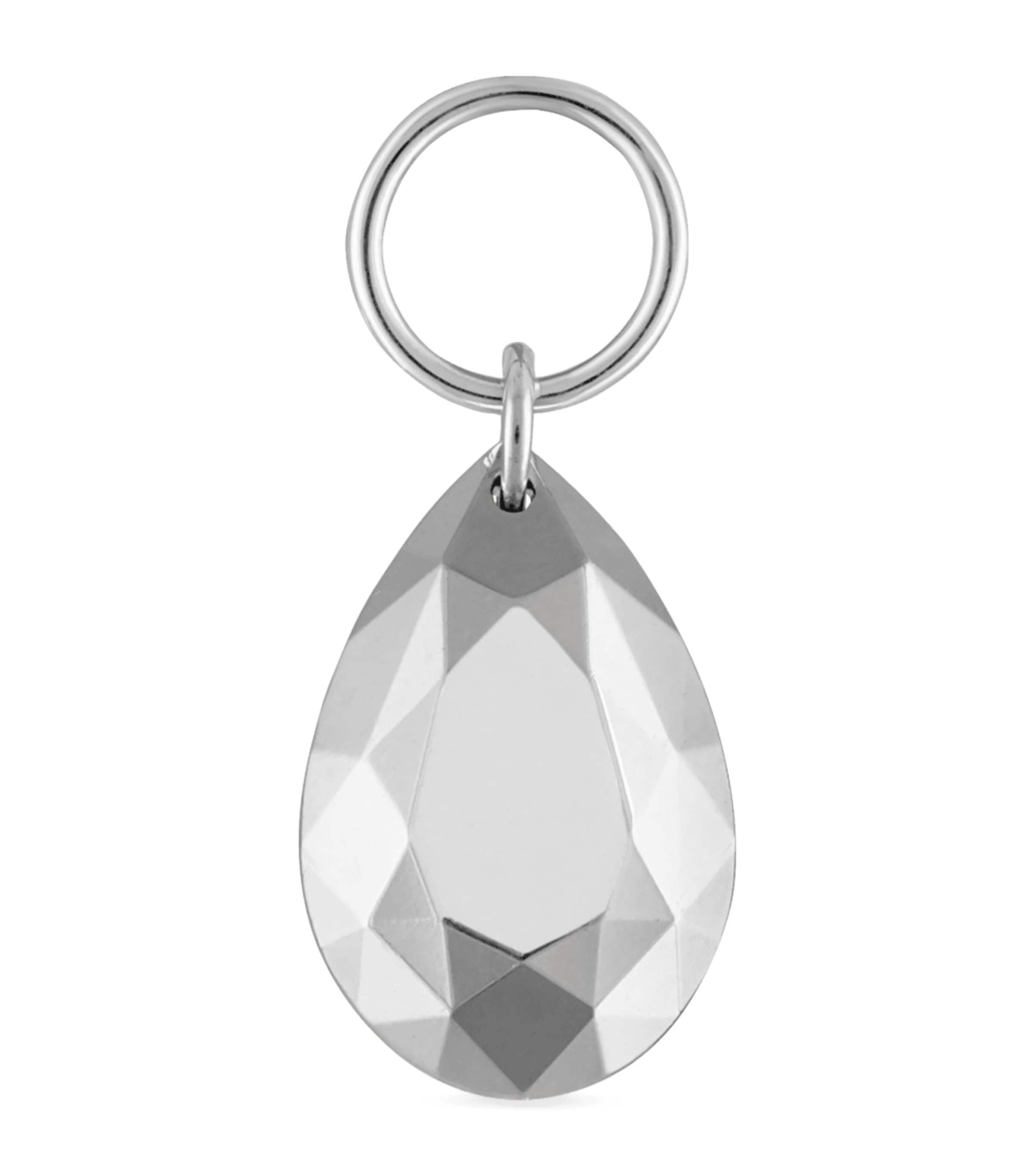 Shop Maria Tash Faceted Pear Single Charm In White