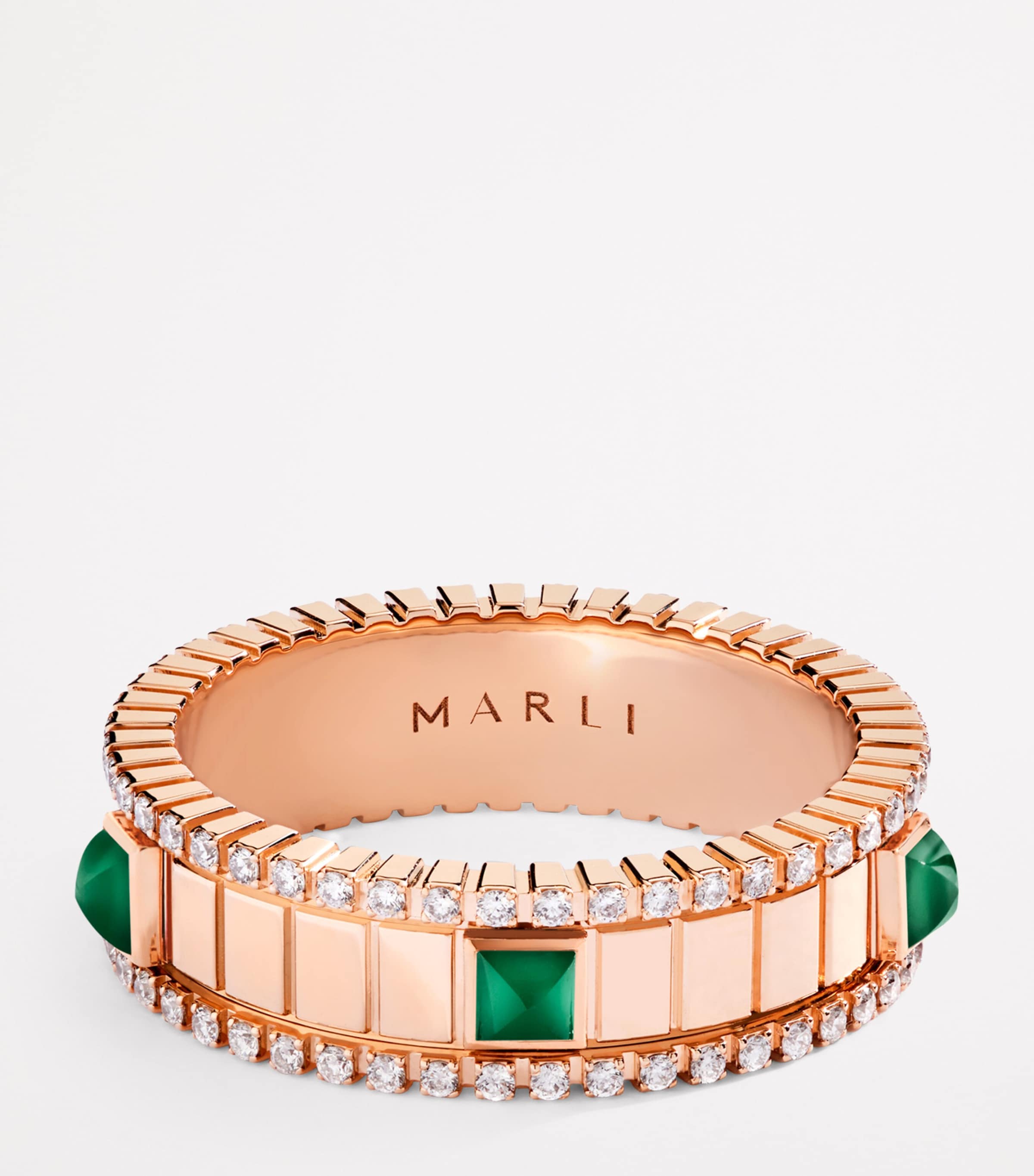 Rose Gold, Diamond and Agate Life Spinning Ring ROSE GOLD Image 2