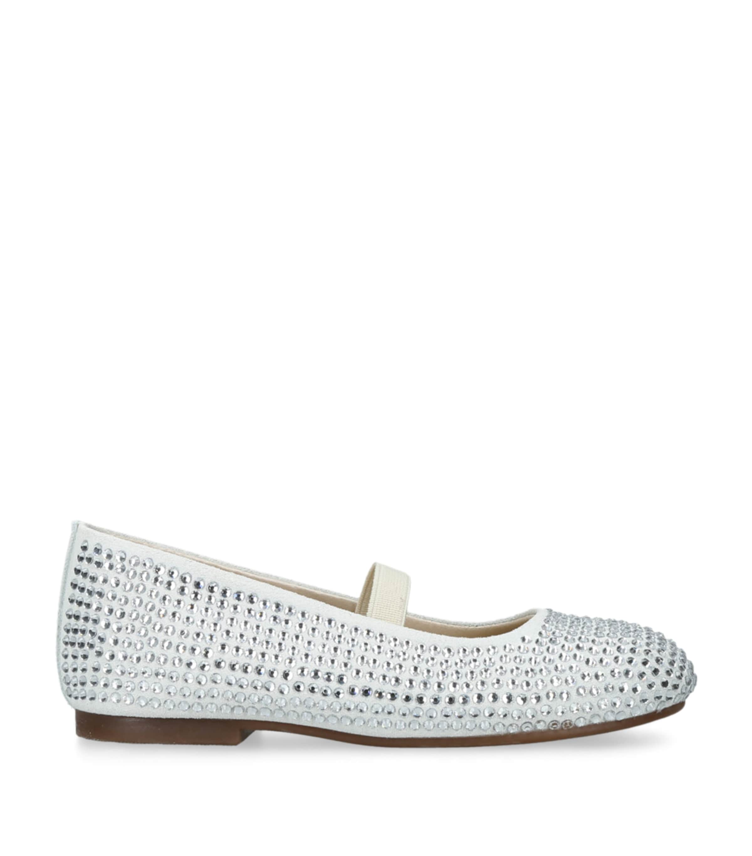 BabyWalker Leather Embellished Mary Janes White Image 1