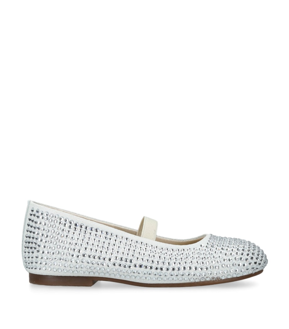 BabyWalker Leather Embellished Mary Janes White Image 1