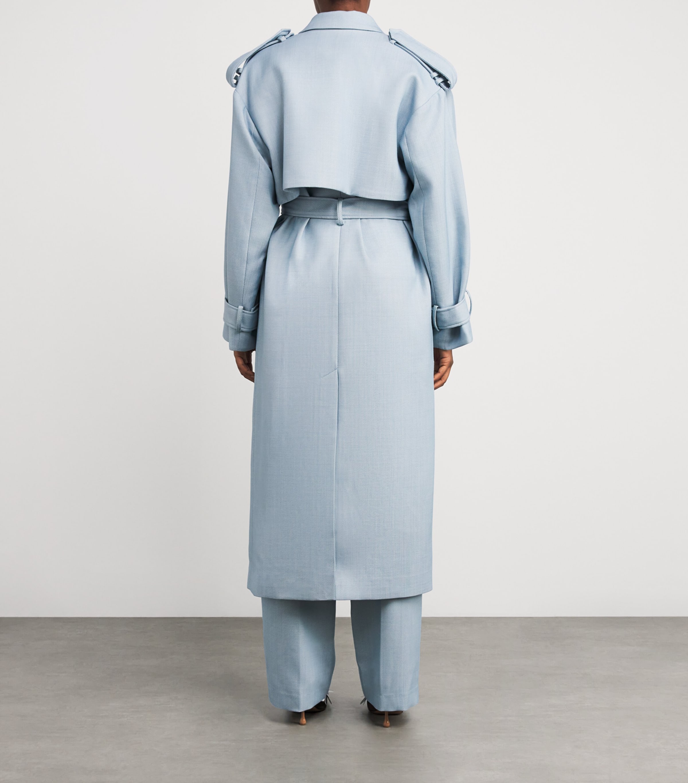 Wool-Blend Gehry Trench Coat L60 CHALKY BLUE Image 4