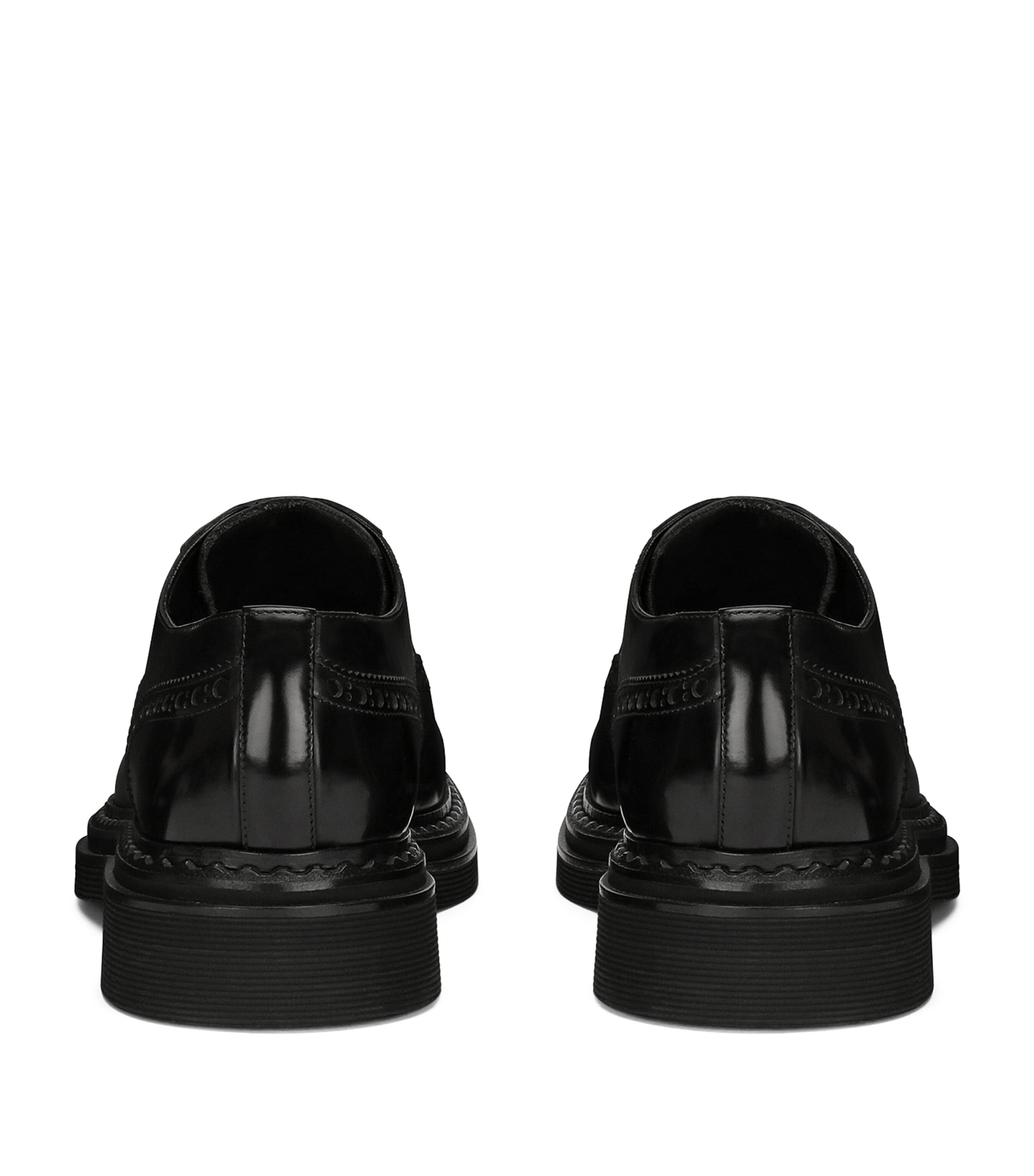 Calfskin Derby Shoes 80999-BLACK Image 4