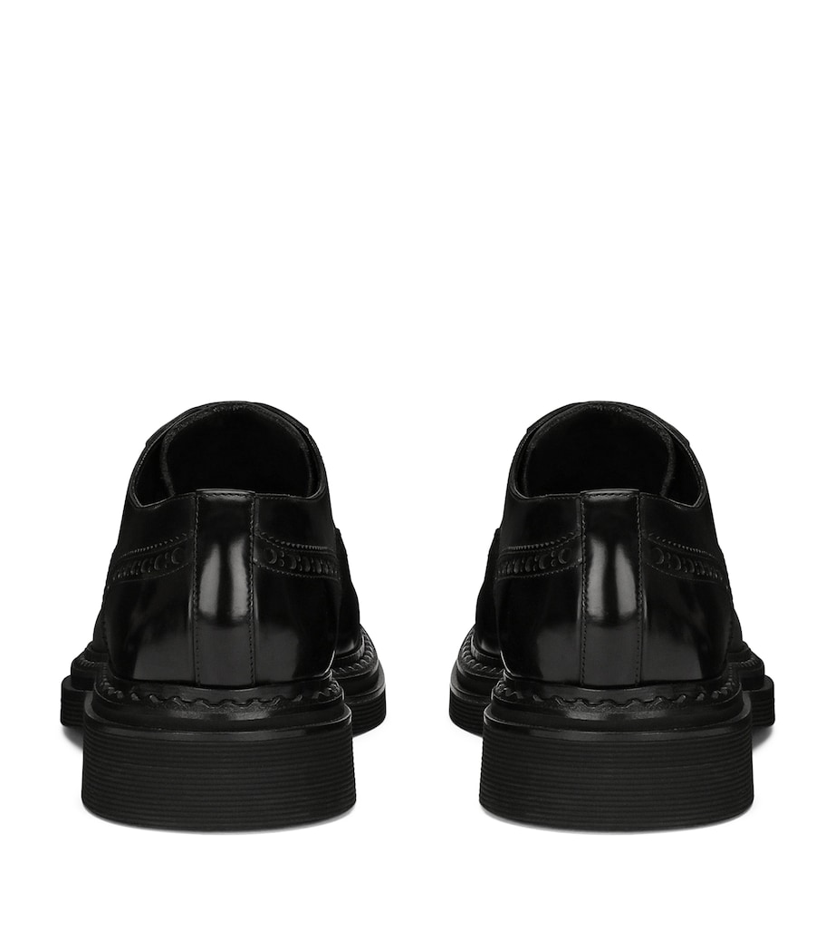 Calfskin Derby Shoes 80999-BLACK Image 4