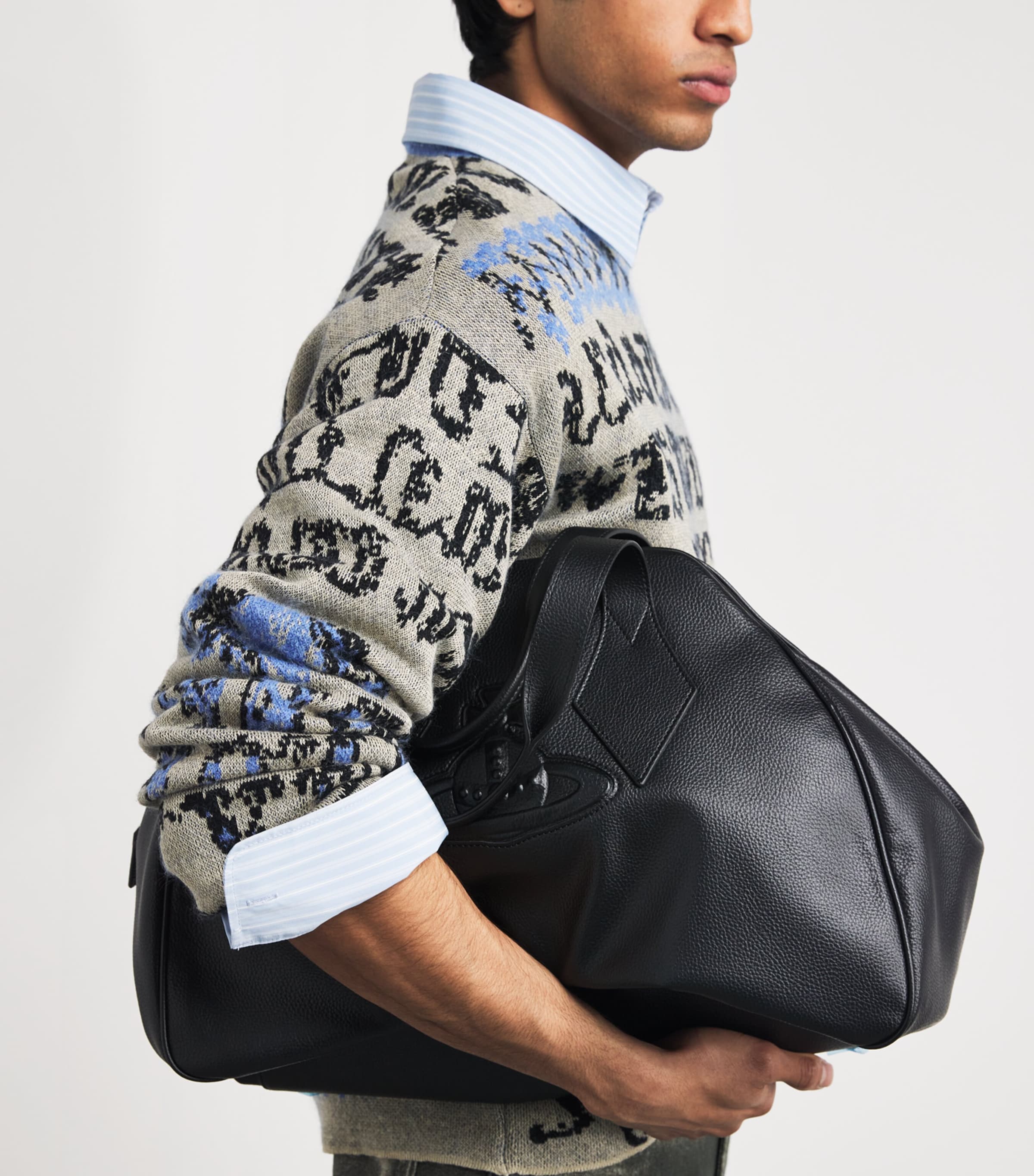 Vivienne Westwood Large Yasmine Top-Handle Bag Black Image 2