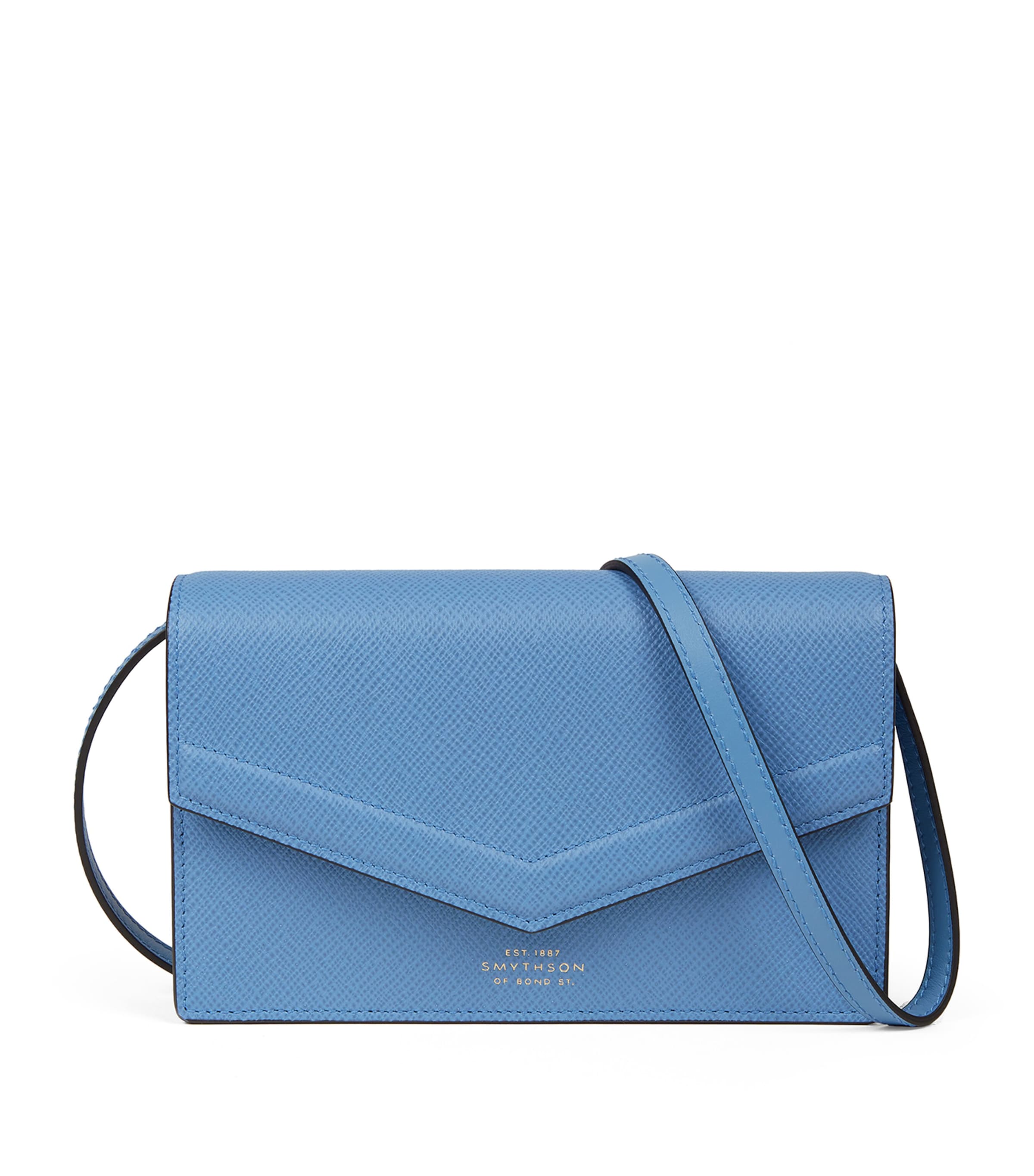 SMYTHSON PANAMA LEATHER ENVELOPE CROSS-BODY BAG 