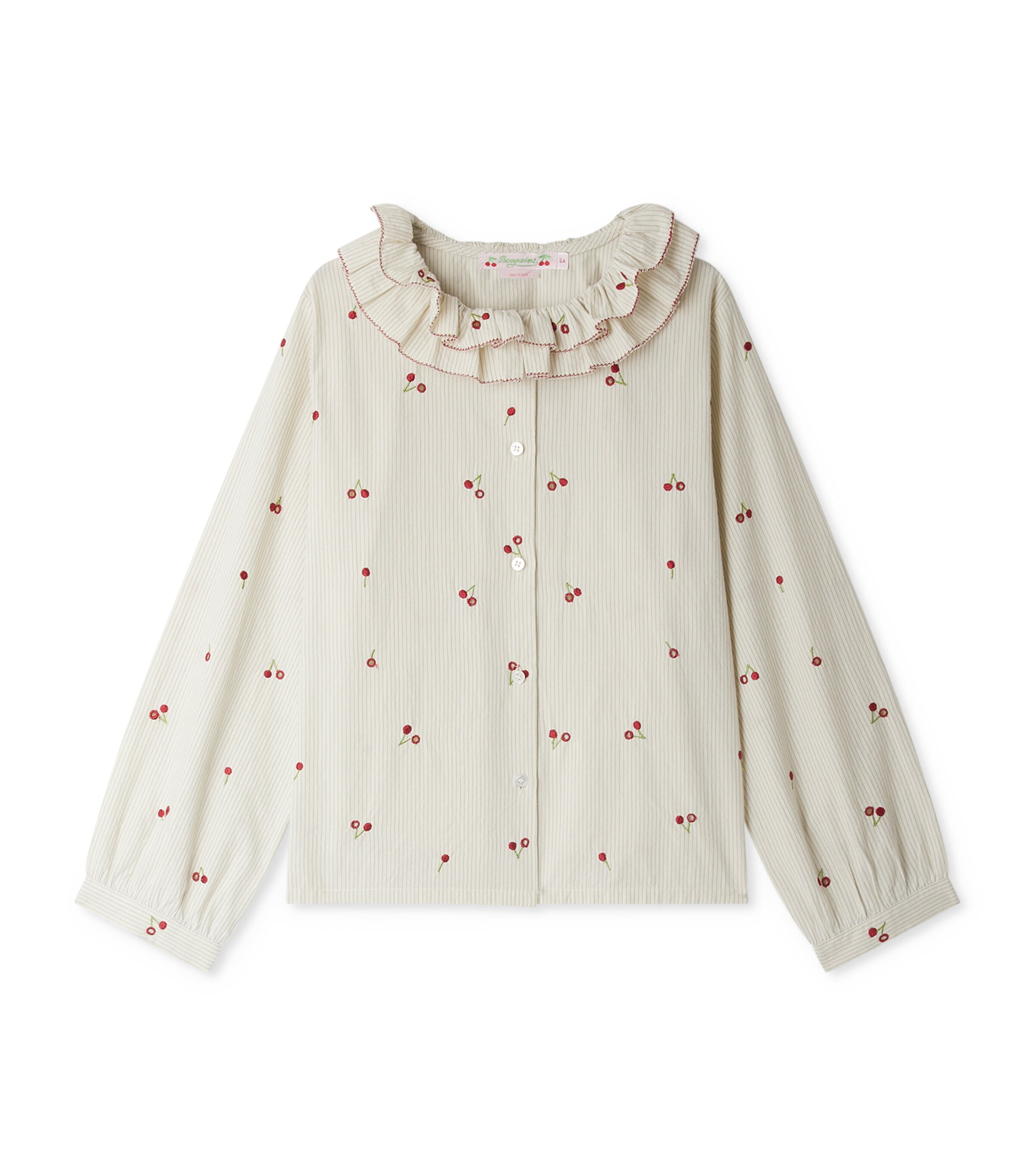 Bonpoint Cotton Cherry Jaffa Blouse (10-14 Years) | Girls Clothing | Tops & T-shirts | Designers | Bonpoint