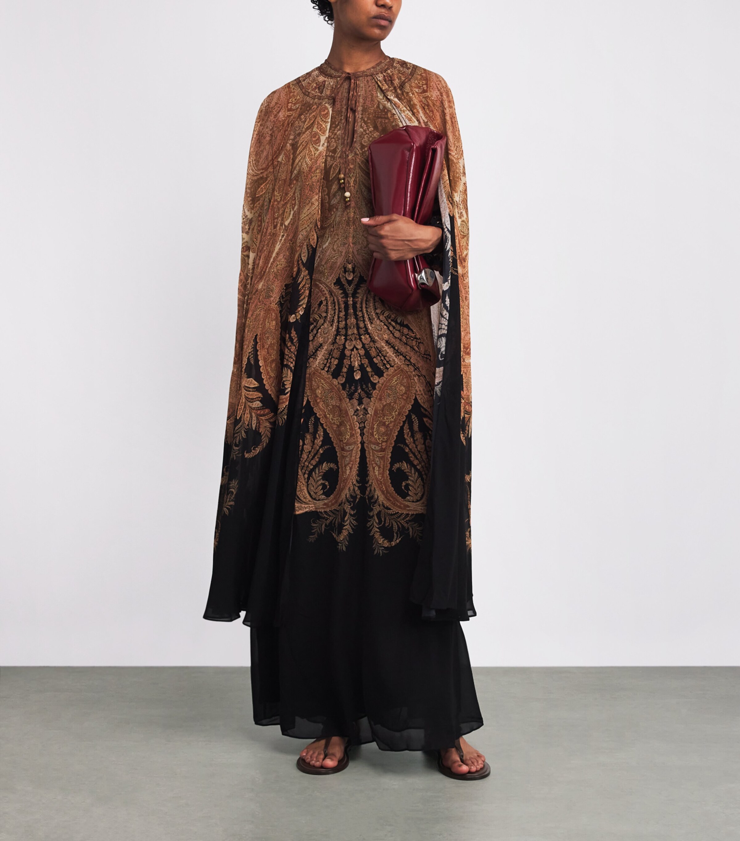 Zimmermann Leather Wild Sandals Dark Brown Image 5