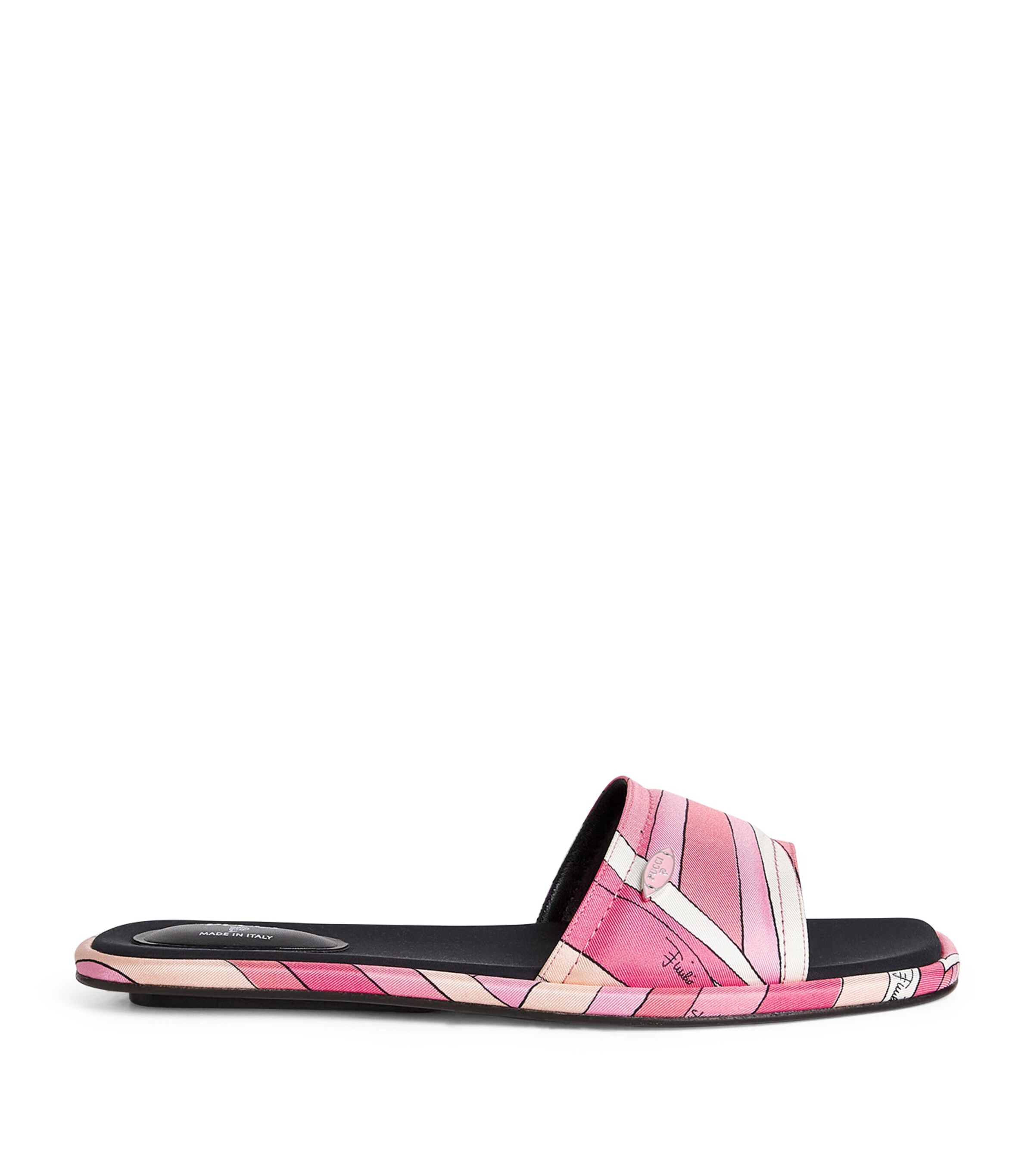 PUCCI Silk Printed Yummy Slides | Women Shoes | Sandals | Sliders | Designers | PUCCI