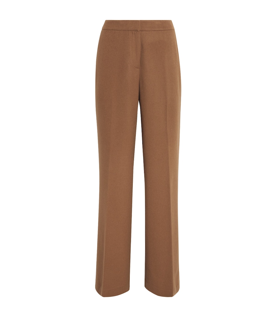 Lafayette 148 Womens Camel Hair Lafayette Straight Trousers Vicuna Image 1