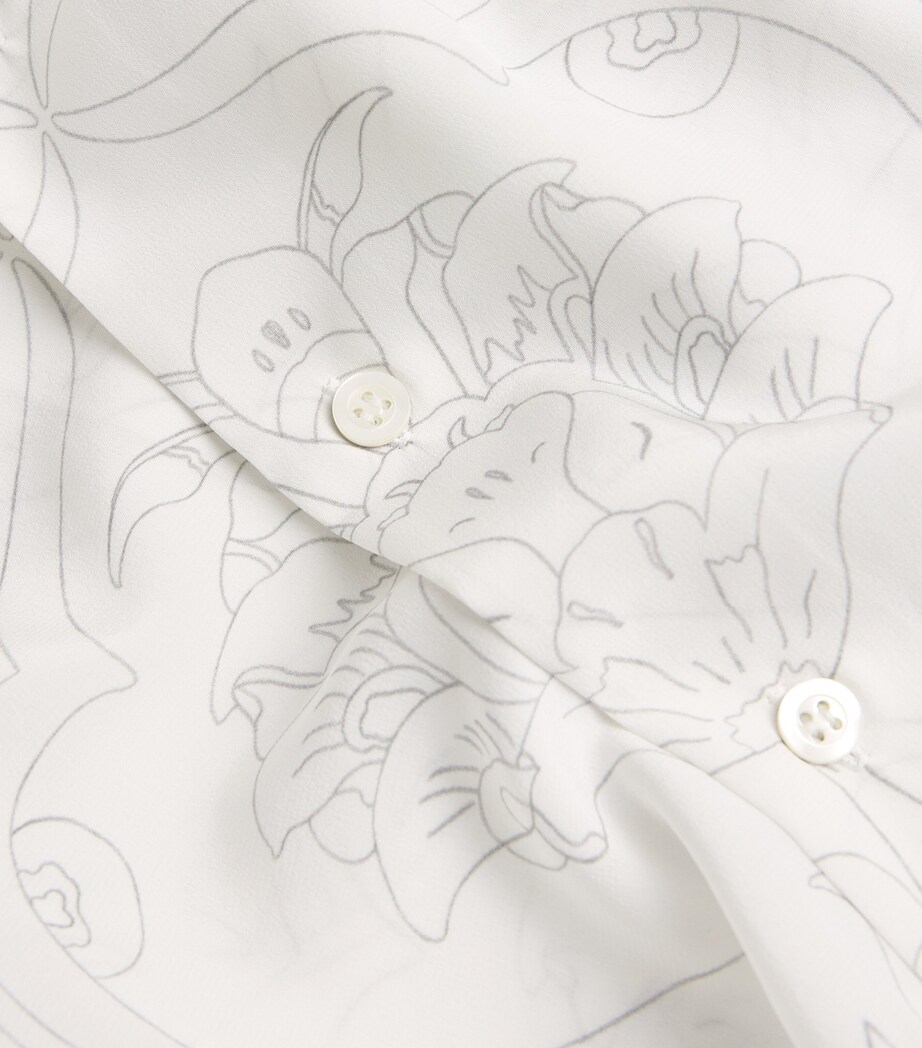 Silk Wide A-Line Shirt PENCIL Image 5