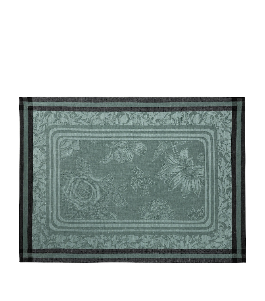 Linen Romance Placemat (50cm x 36cm) GREEN Image 1