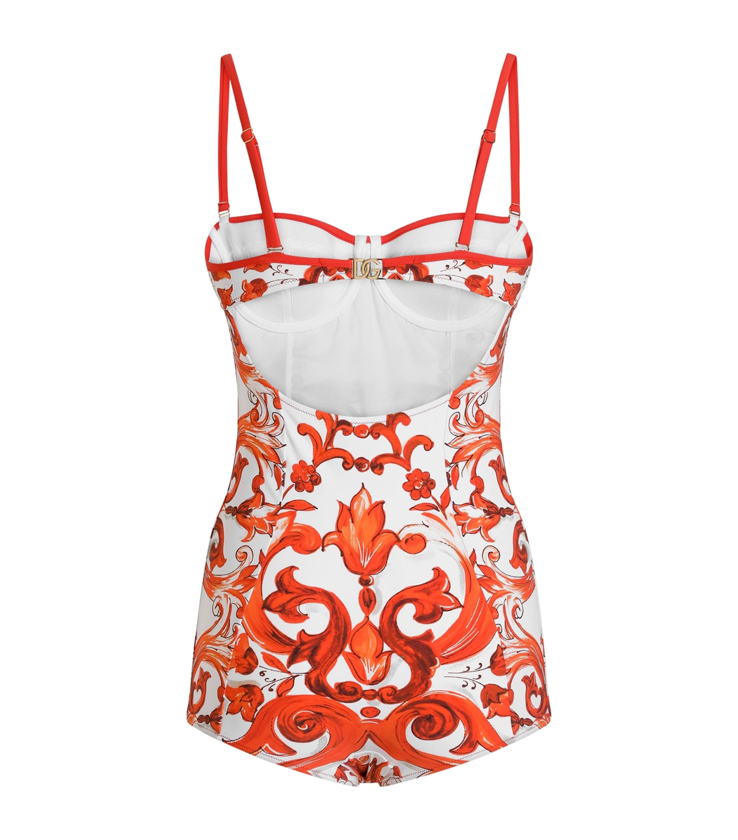 Dolce&Gabbana Womens Majolica Balconette Underwired Swimsuit Mix Maiolica O Image 2
