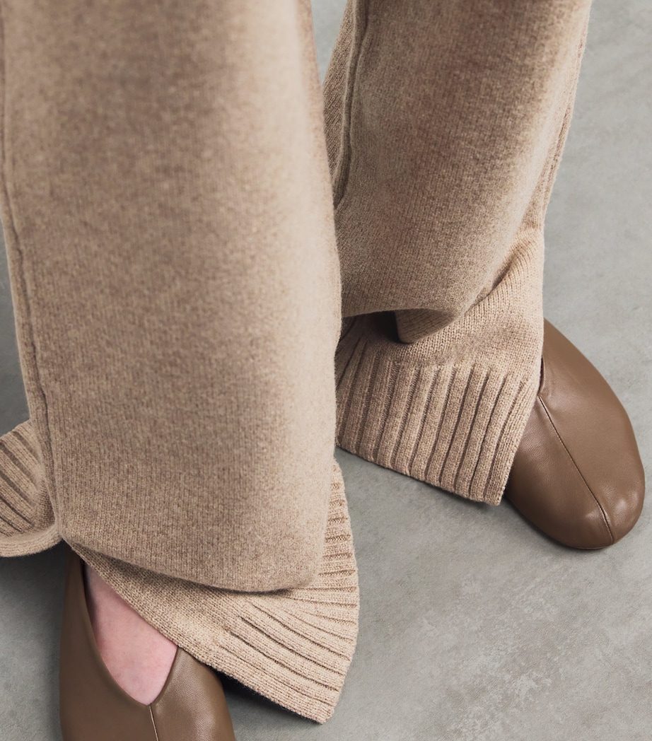 Wool Wide-Leg Sweatpants 296 MELANGE OATMEAL Image 6