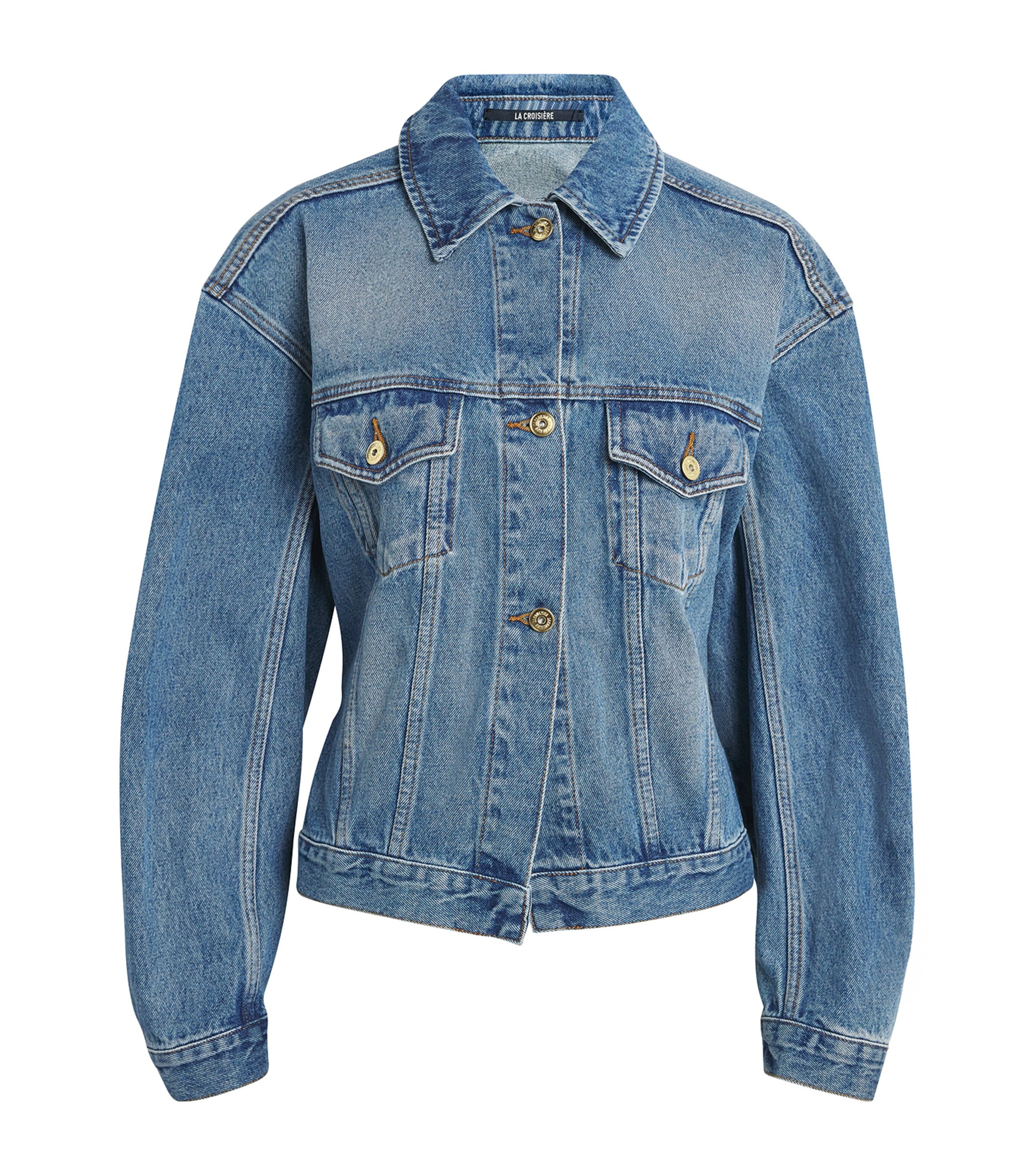Jacquemus Womens Denim De-Nîmes Jacket Blue/tabac Image 1