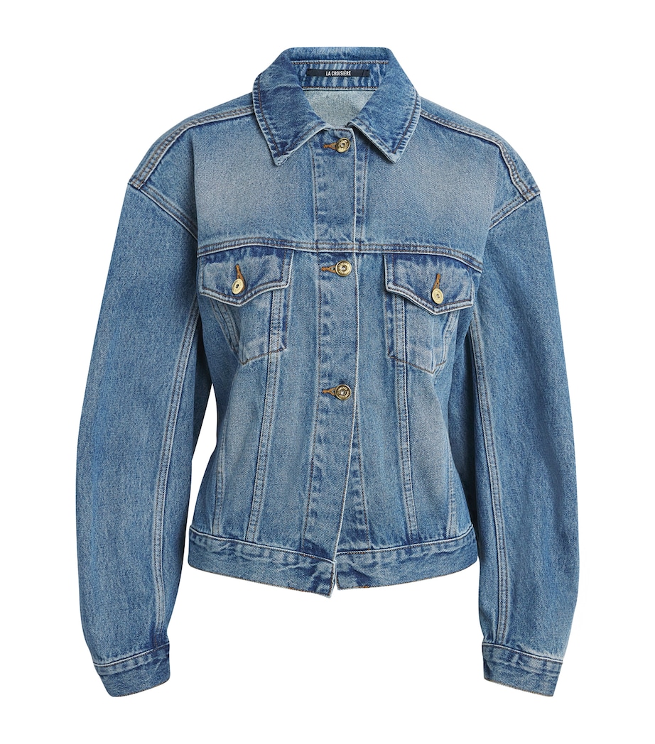 Jacquemus Womens Denim De-Nîmes Jacket Blue/tabac Image 1