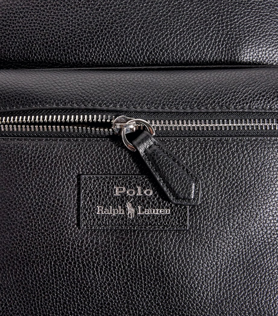 Pebbled Leather Backpack BLACK Image 6