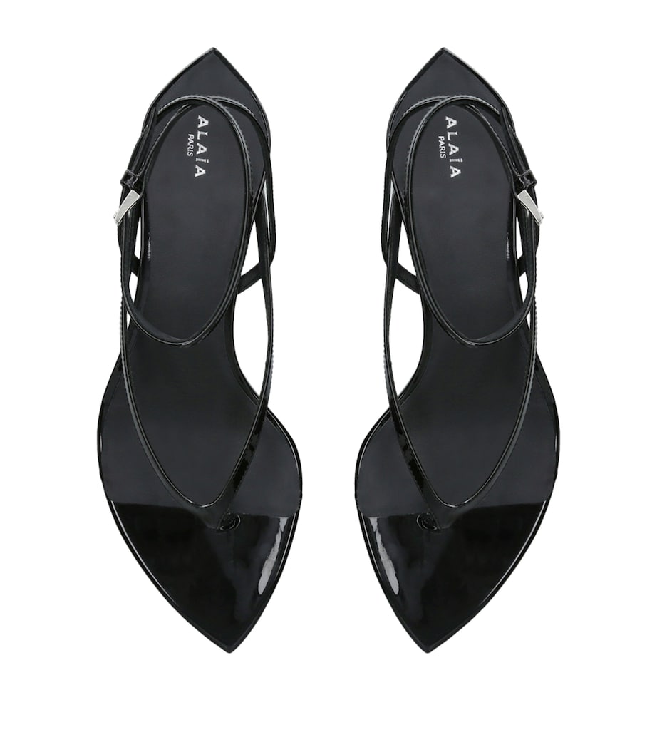 Alaïa Clear Tongs Wedge Sandals 30 Black Image 4