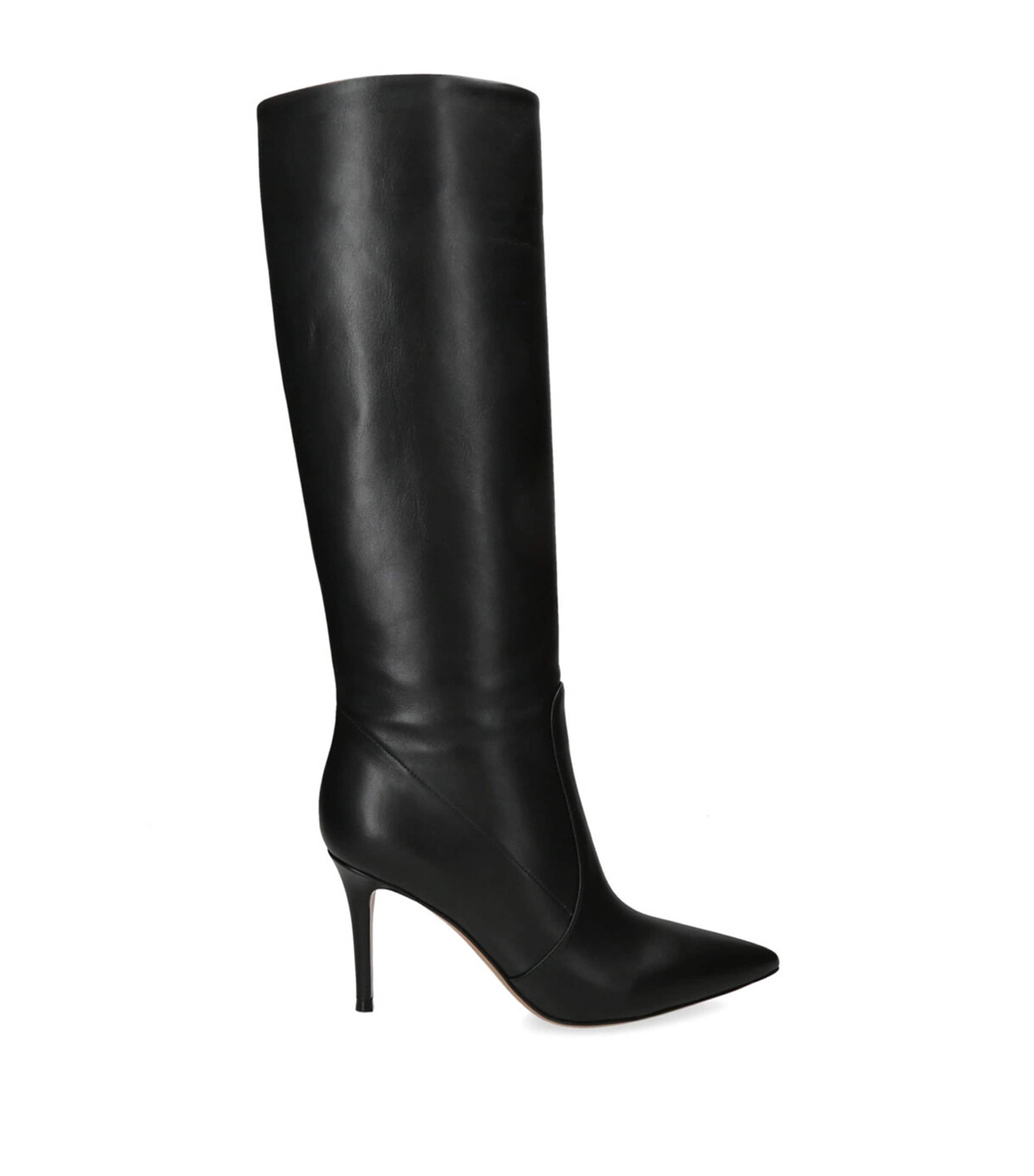 Gianvito Rossi Leather Hansen Knee-high Boots 85 In Black