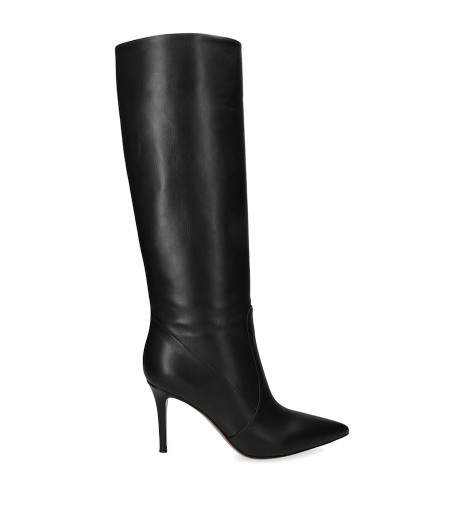 Leather Hansen Knee-High Boots 85 BLACK Image 1