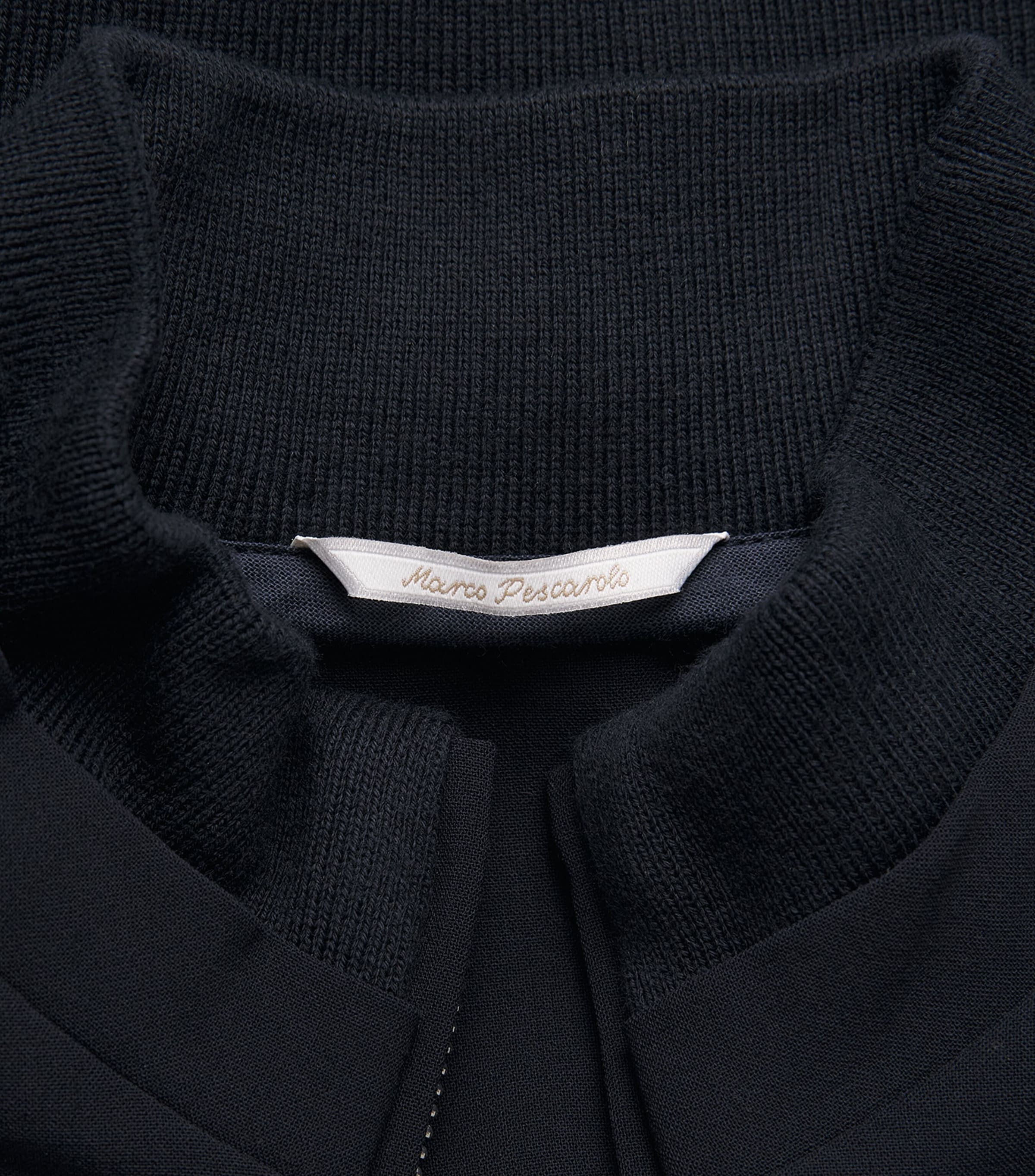 Wool Zip-Up Technical Jacket 16-NAVY Image 5