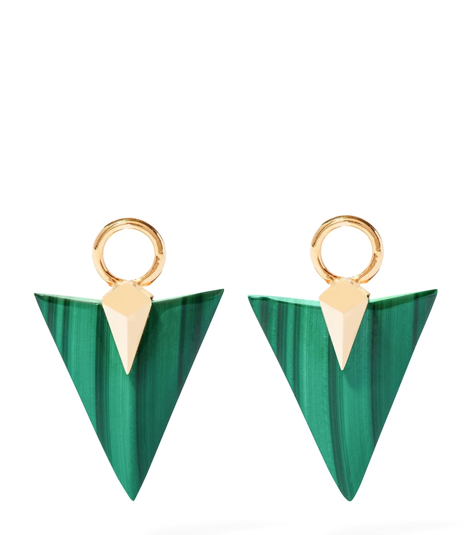 Yellow Gold and Malachite Flight Arrow Earring Drops YELLOW GOLD Image 1