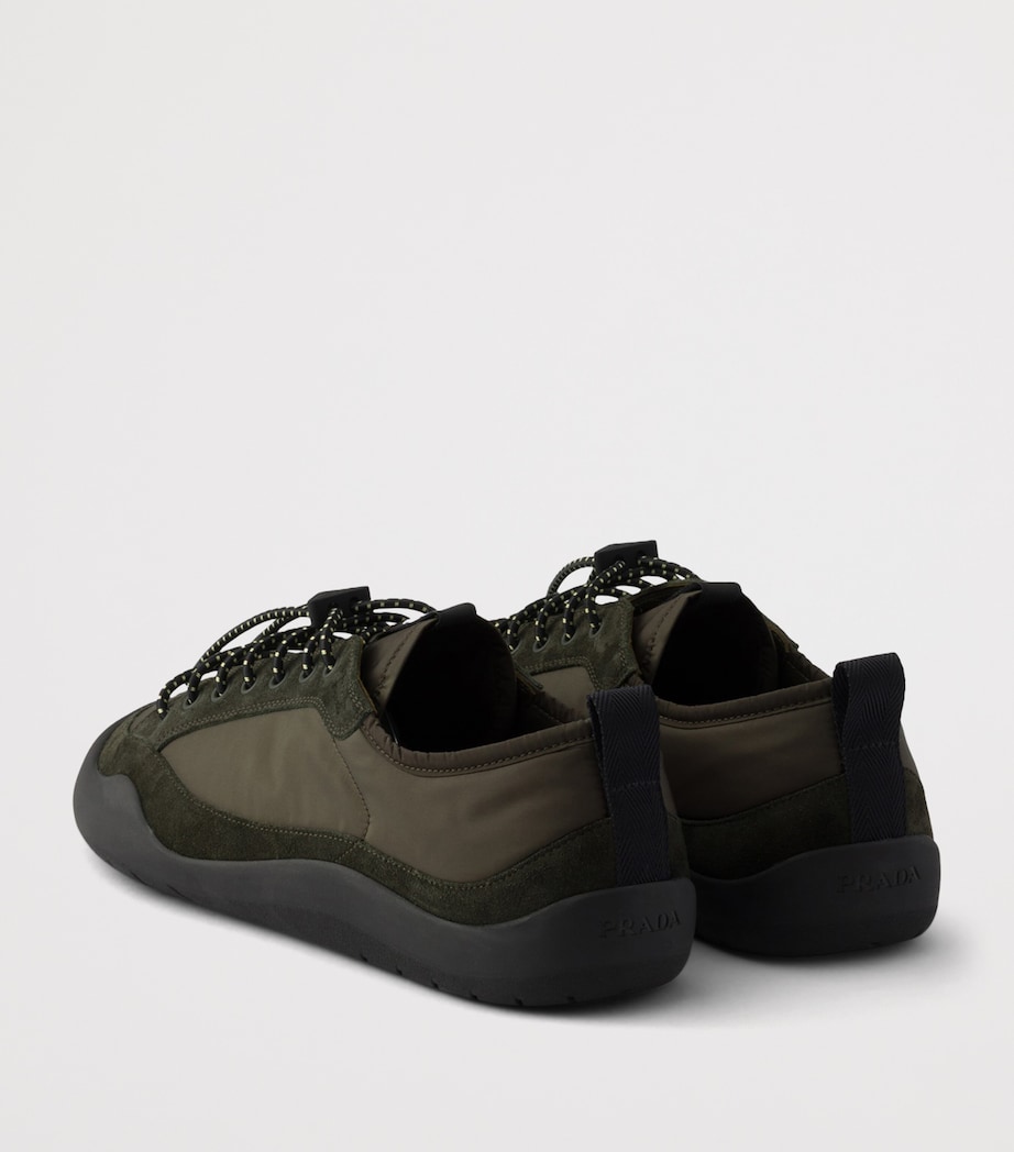 Prada Re-Nylon-Suede Speedrock Sneakers Green Image 4