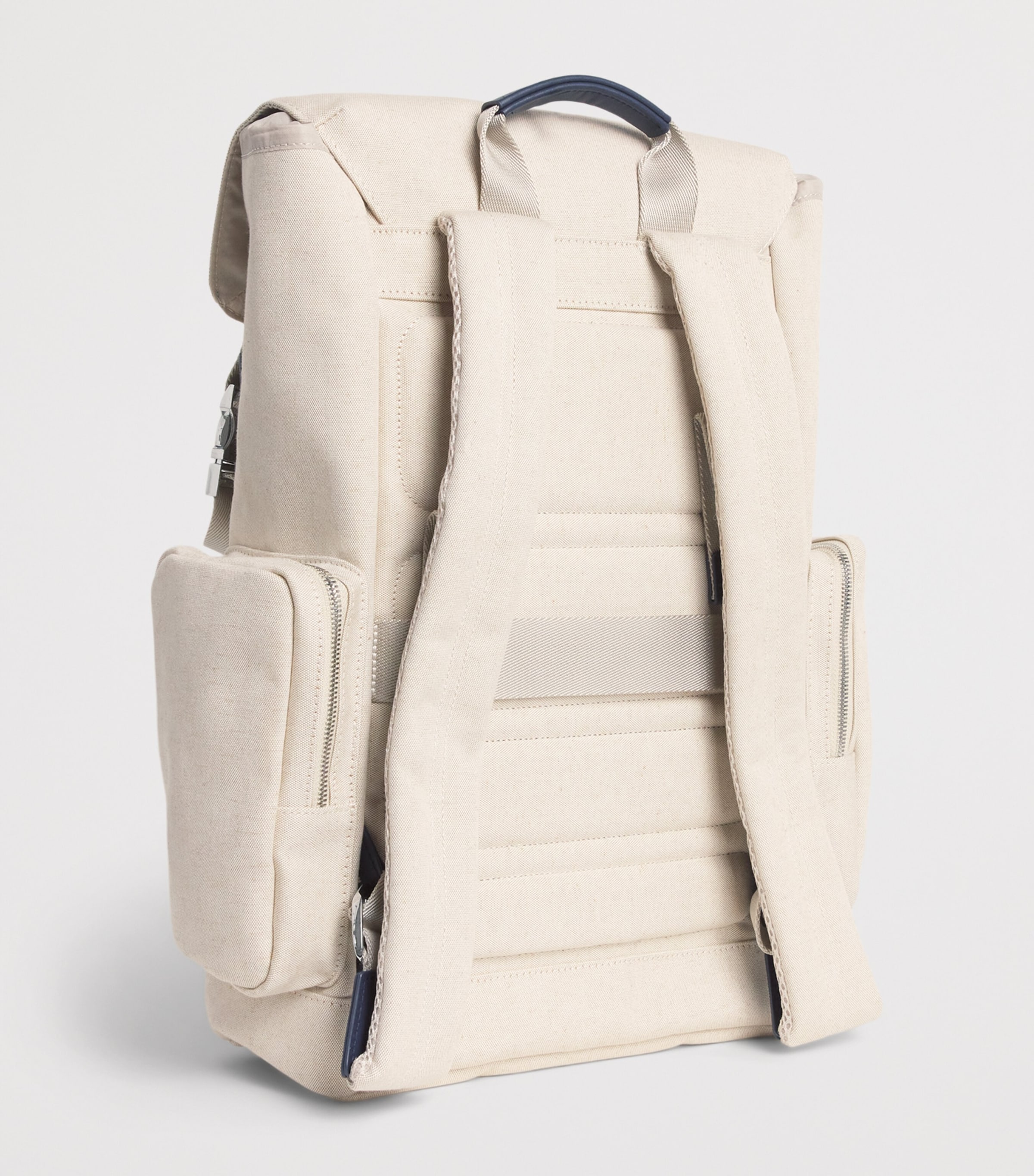 Cotton-Blend Canvas Backpack 347 LIGHT BEIGE Image 3