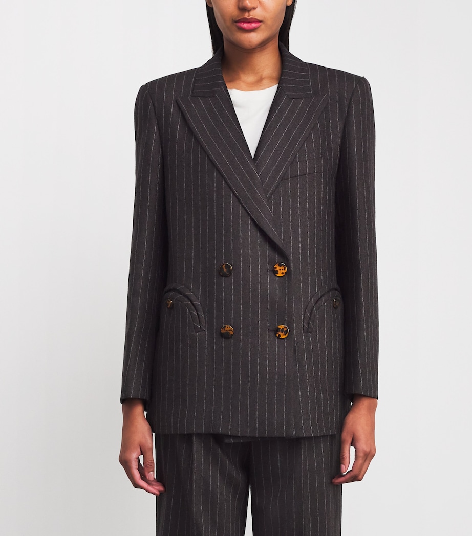 Wool-Cashmere Everynight Double-Breasted Blazer MY01 CHOCO Image 3