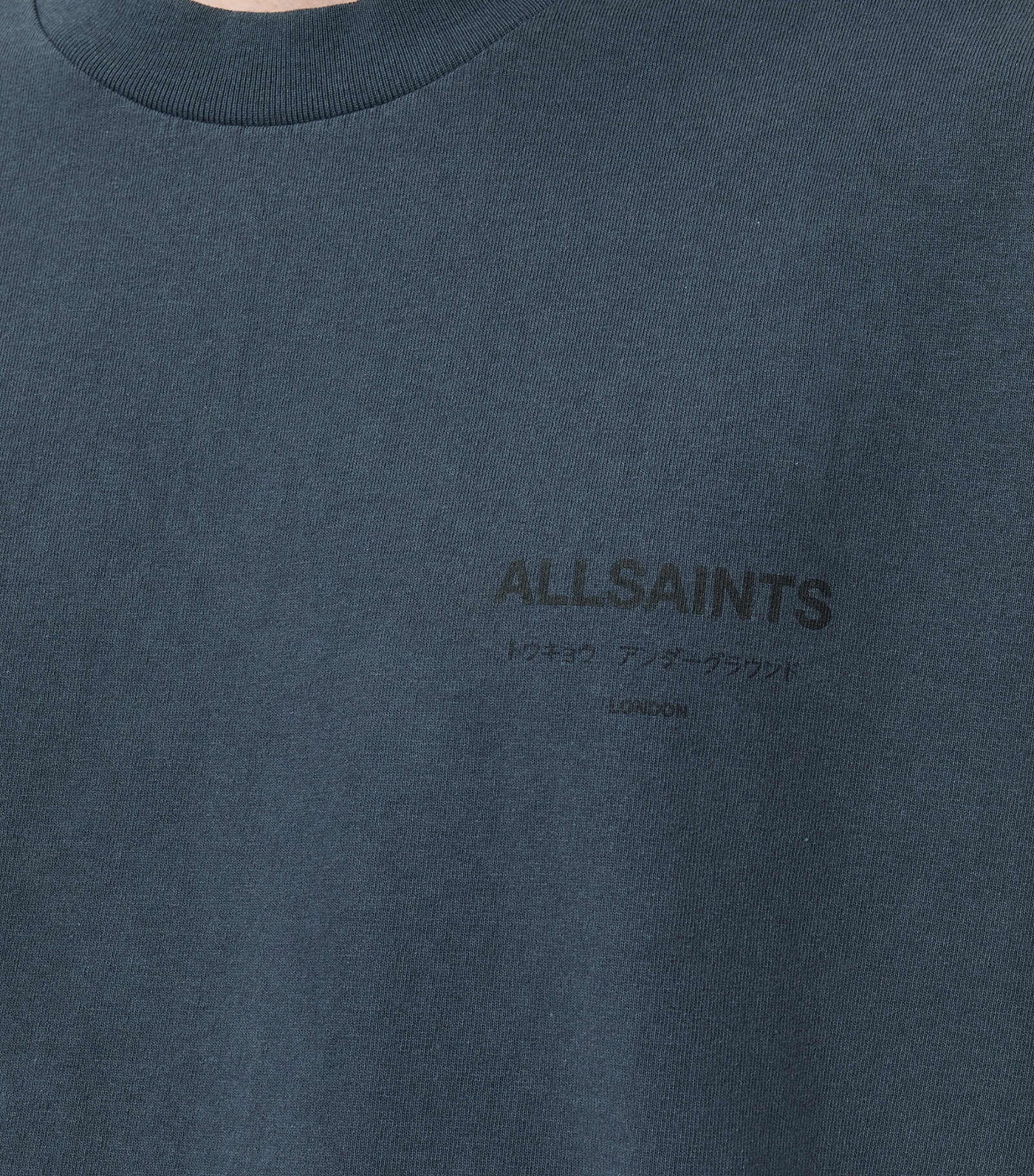 Organic Cotton Underground Print T-Shirt MOONSTONE BLUE Image 6