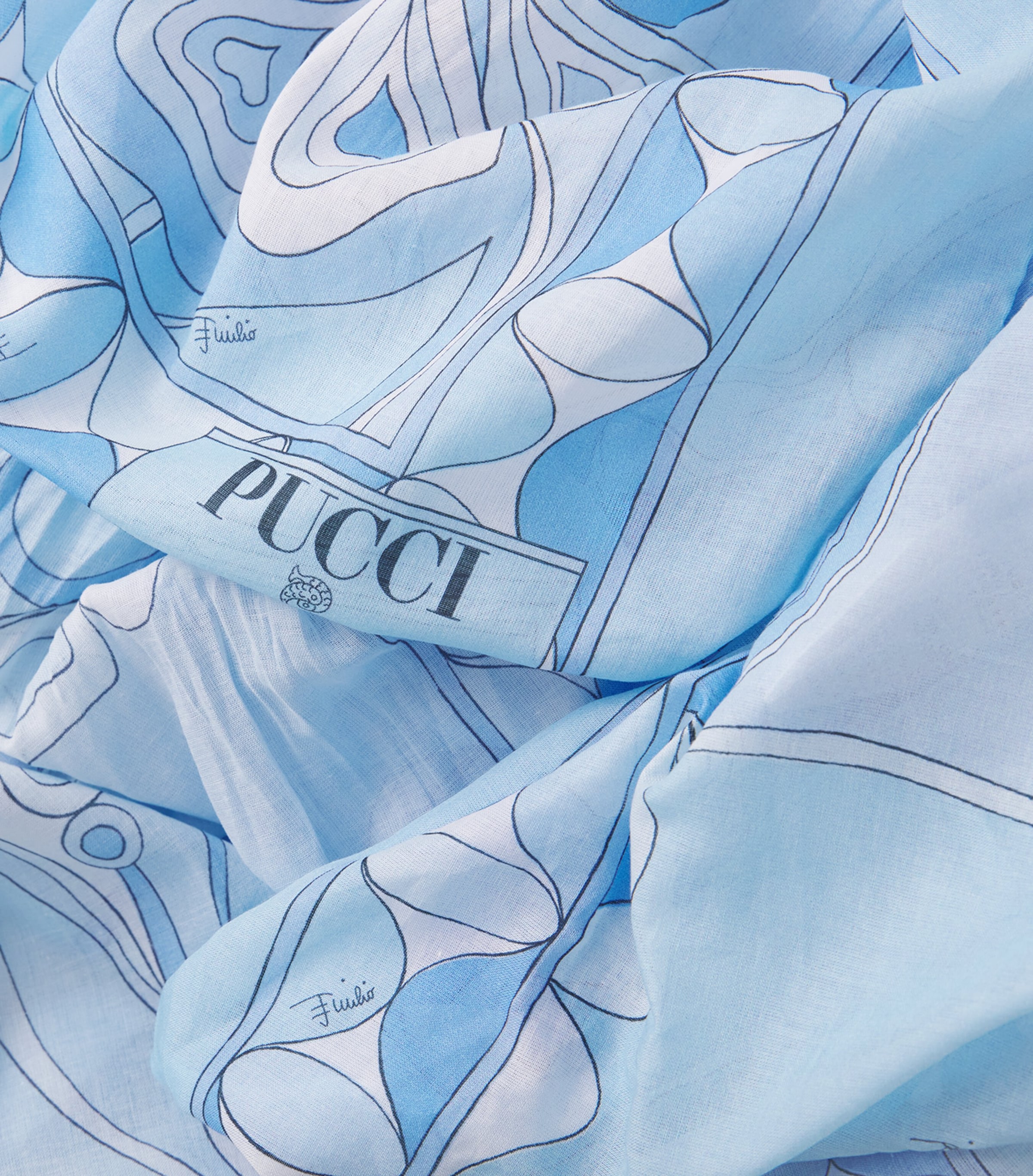 PUCCI Womens Cotton Orchidee Pareo Pale Image 6