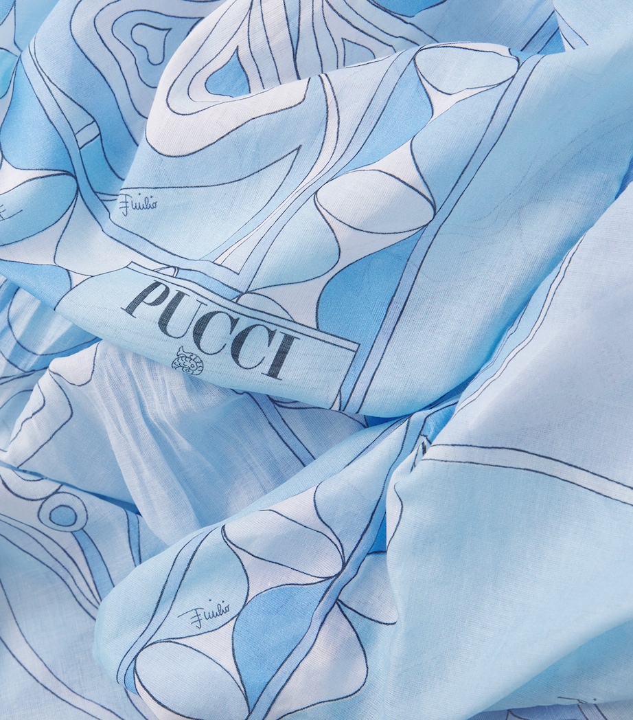 PUCCI Womens Cotton Orchidee Pareo Pale Image 6