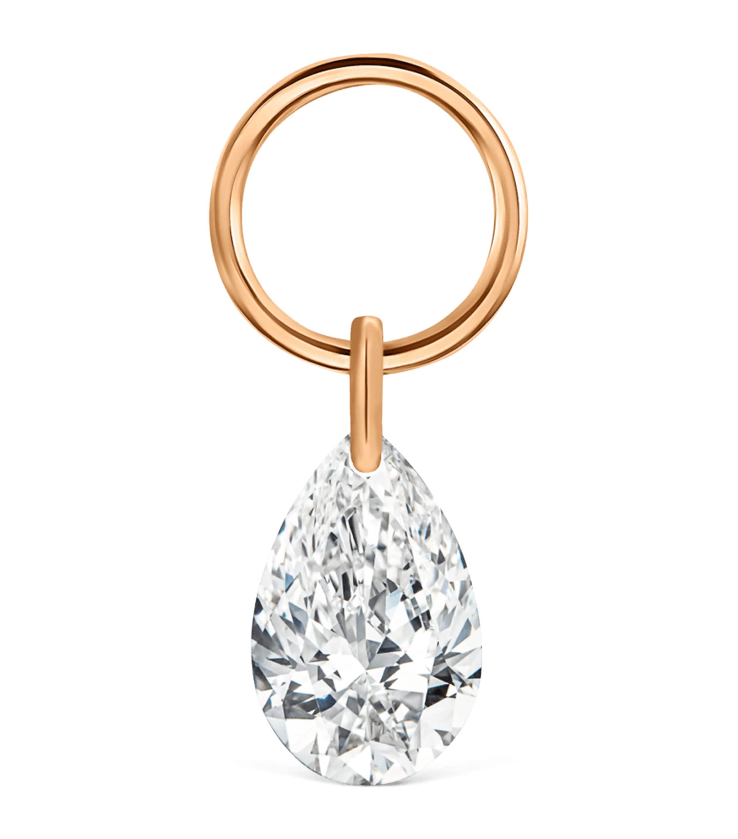 Diamond Pear Floating Charm (4mm) ROSE GOLD Image 1