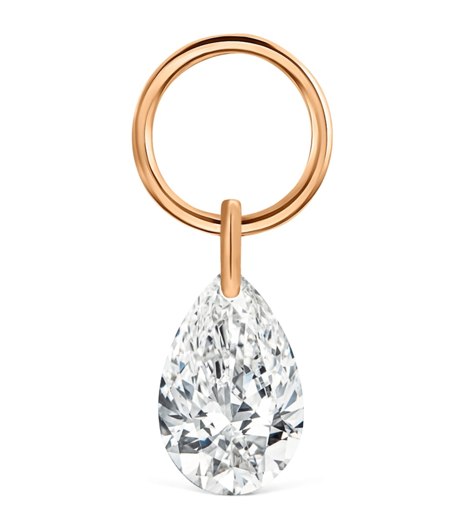 Diamond Pear Floating Charm (4mm) ROSE GOLD Image 1