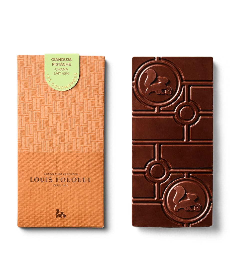 Louis Fouquet Pistachio Gianduja Bar (120g) Brown Image 1