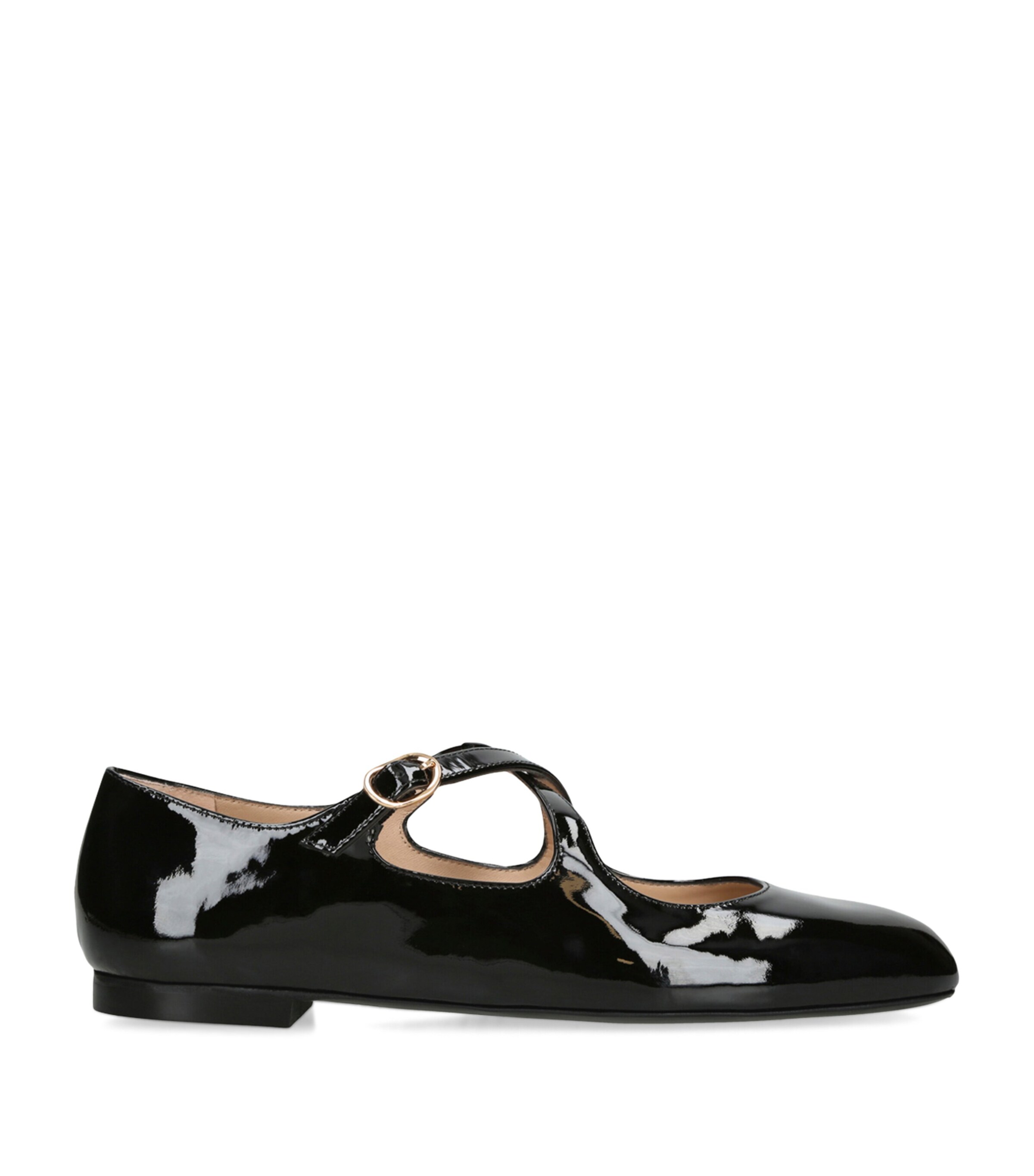 Patent Leather Clem Ballet Flats BLACK Image 1