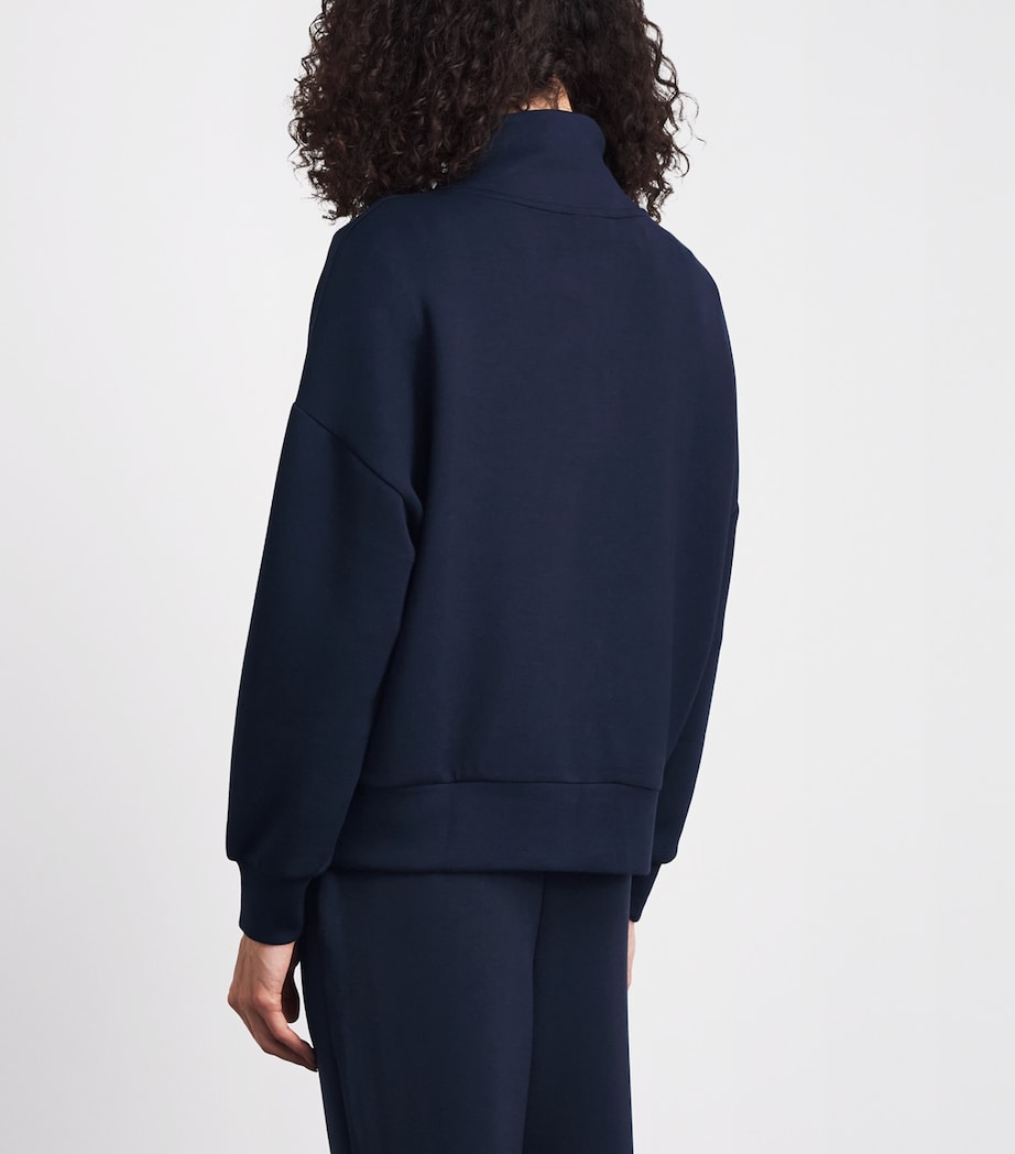 Varley Womens DoubleSoft Hawley Half-Zip Sweatshirt Navy Image 5