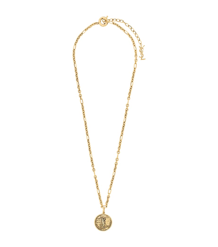 Saint Laurent Cassandre Medallion Necklace Image 1